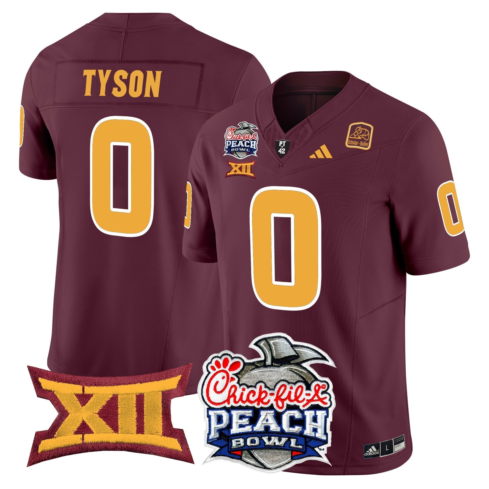 Men Arizona State Sun Devils 2025 Peach Bowl Vapor Limited Jersey - All Stitched
