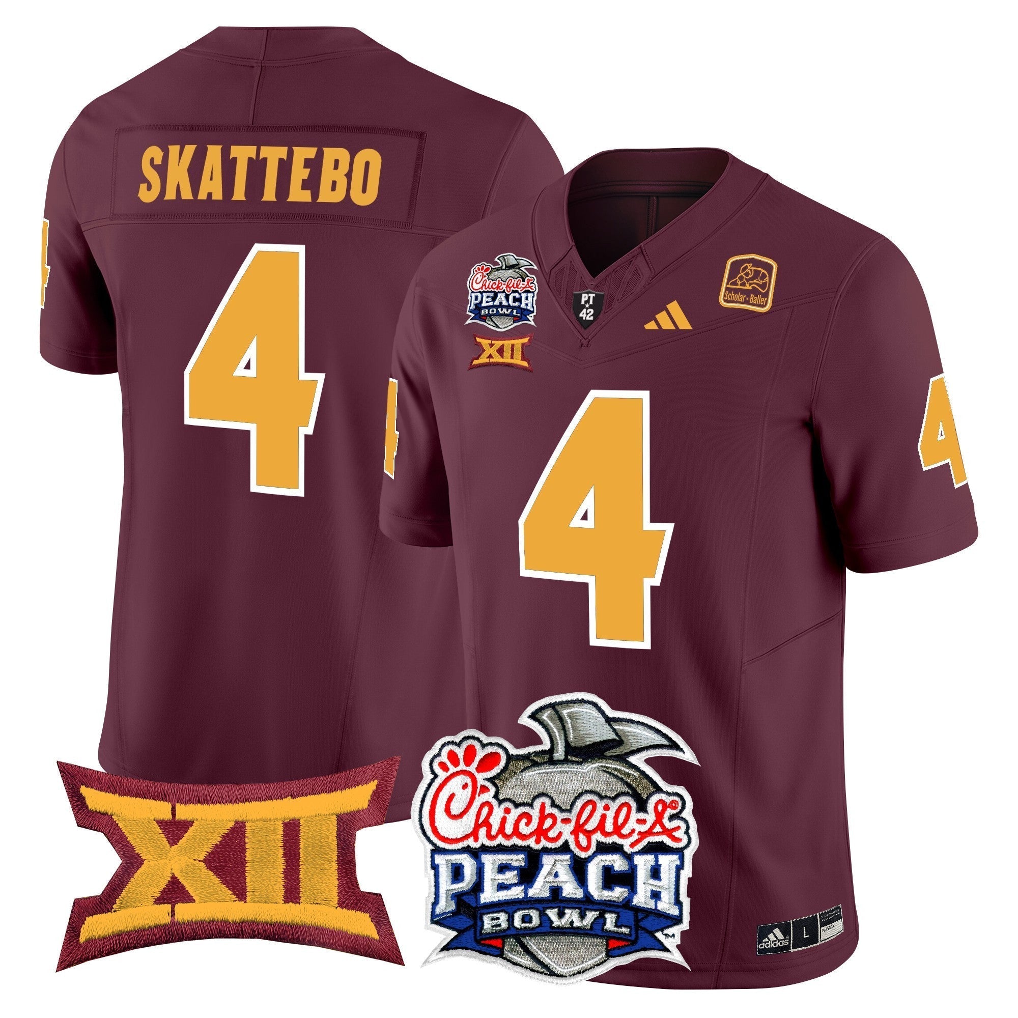 Men Arizona State Sun Devils 2025 Peach Bowl Vapor Limited Jersey - All Stitched