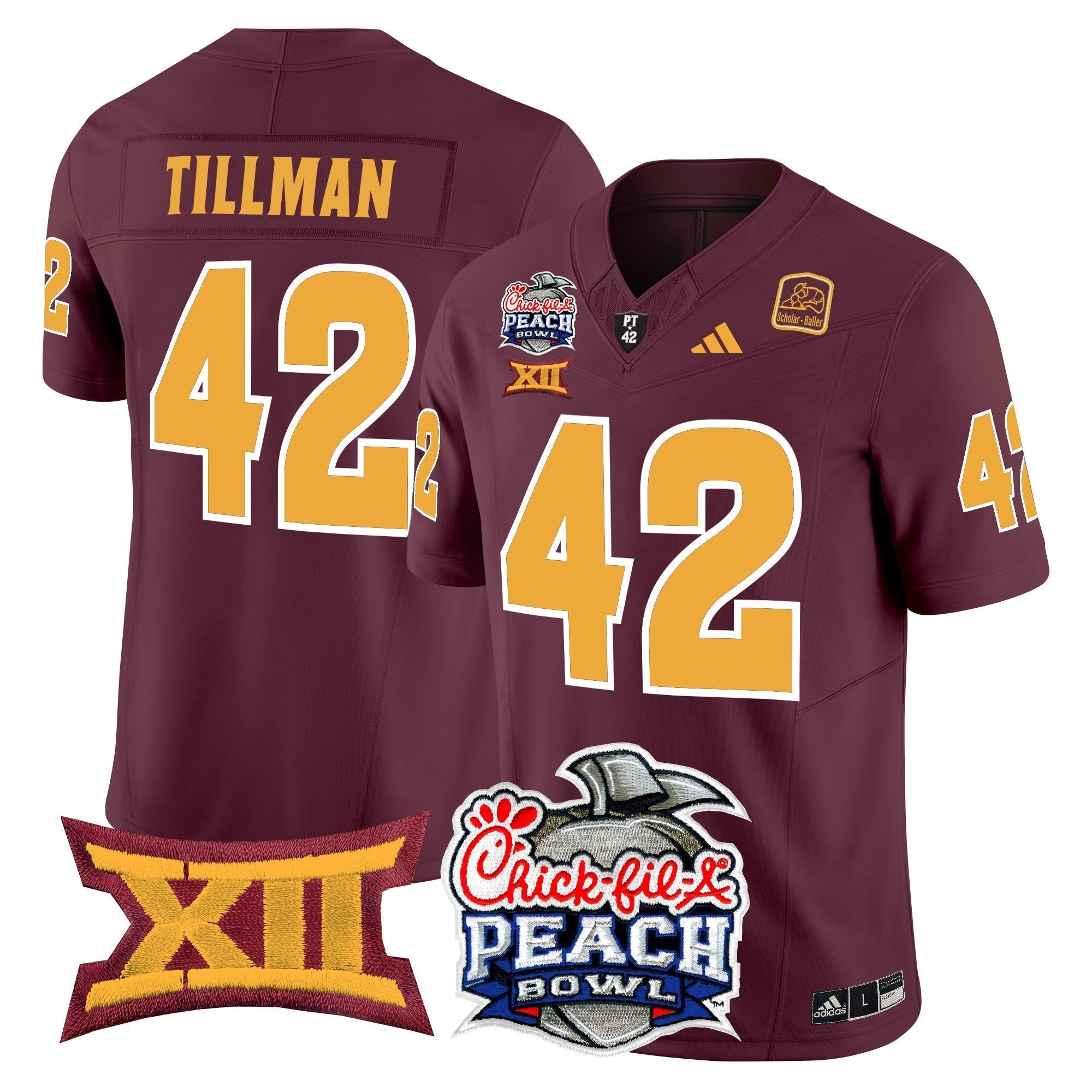 Men Arizona State Sun Devils 2025 Peach Bowl Vapor Limited Jersey - All Stitched