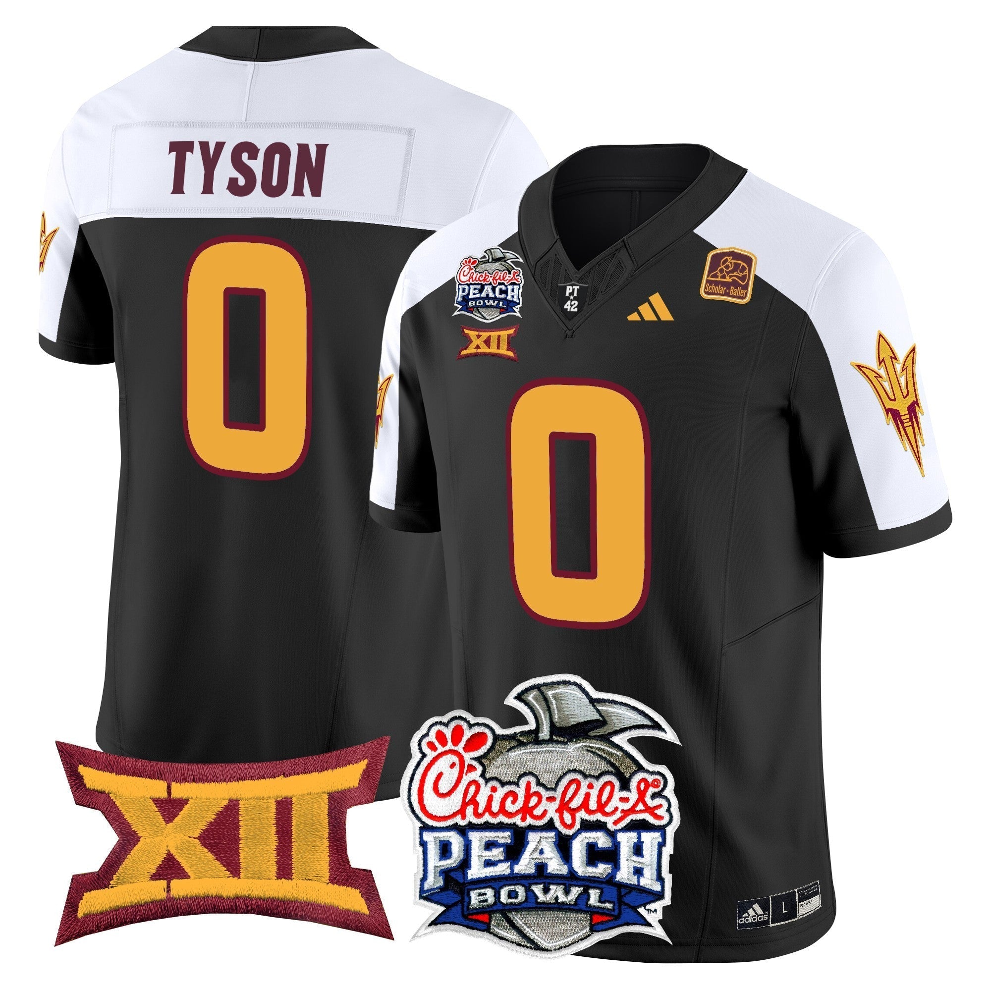 Men Arizona State Sun Devils 2025 Peach Bowl Vapor Limited Jersey - All Stitched