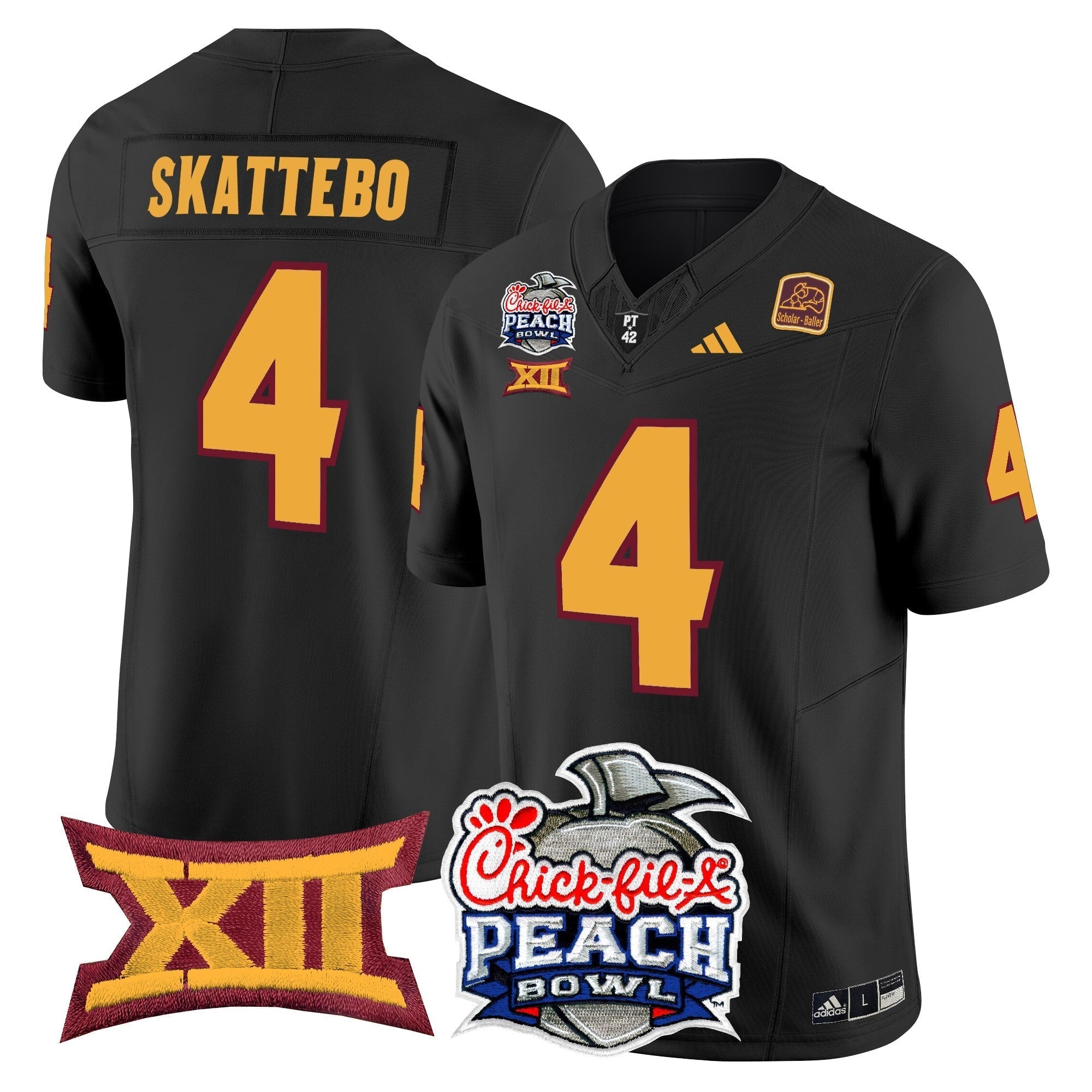Men Arizona State Sun Devils 2025 Peach Bowl Vapor Limited Jersey - All Stitched