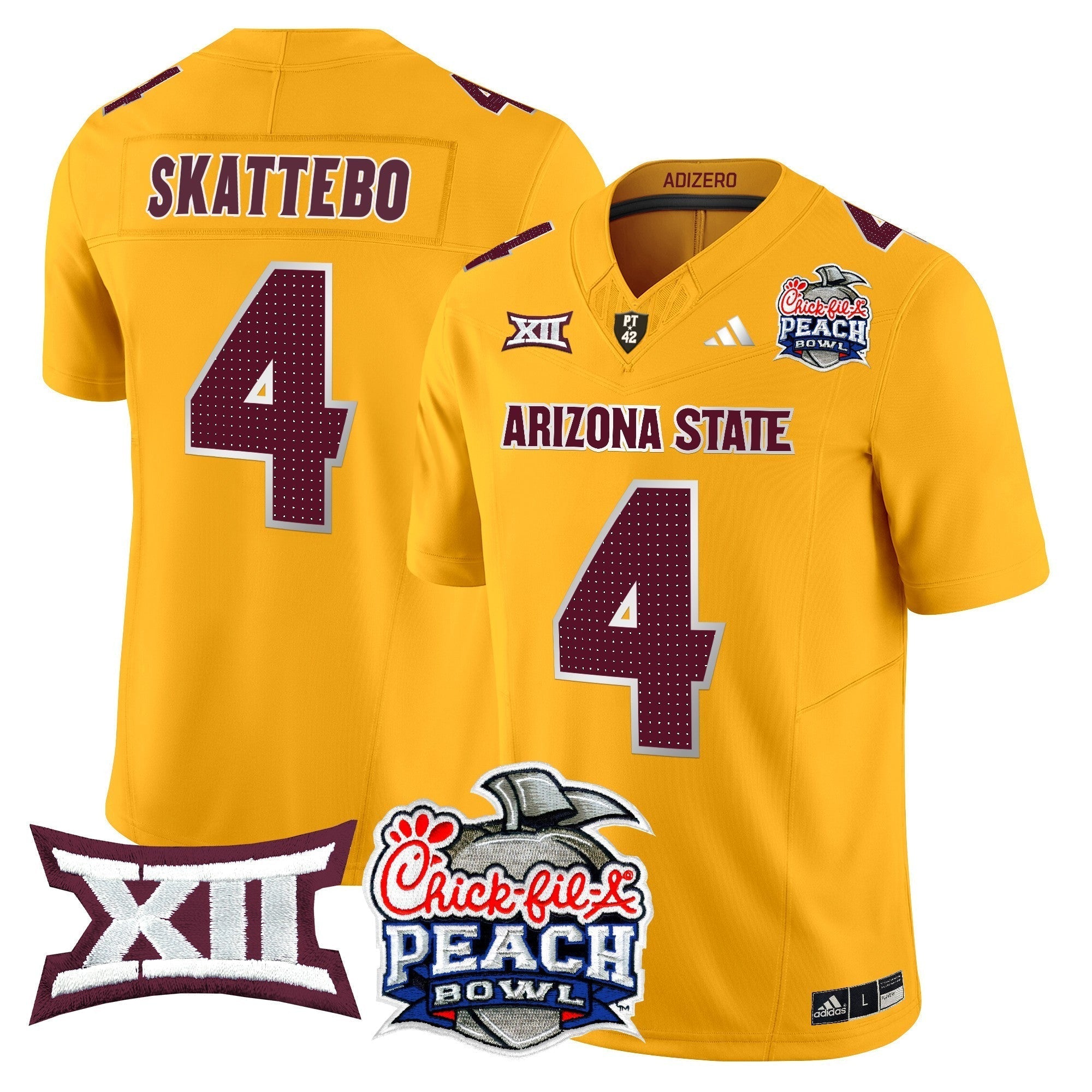Men Arizona State Sun Devils 2025 Peach Bowl Vapor Limited Jersey - All Stitched