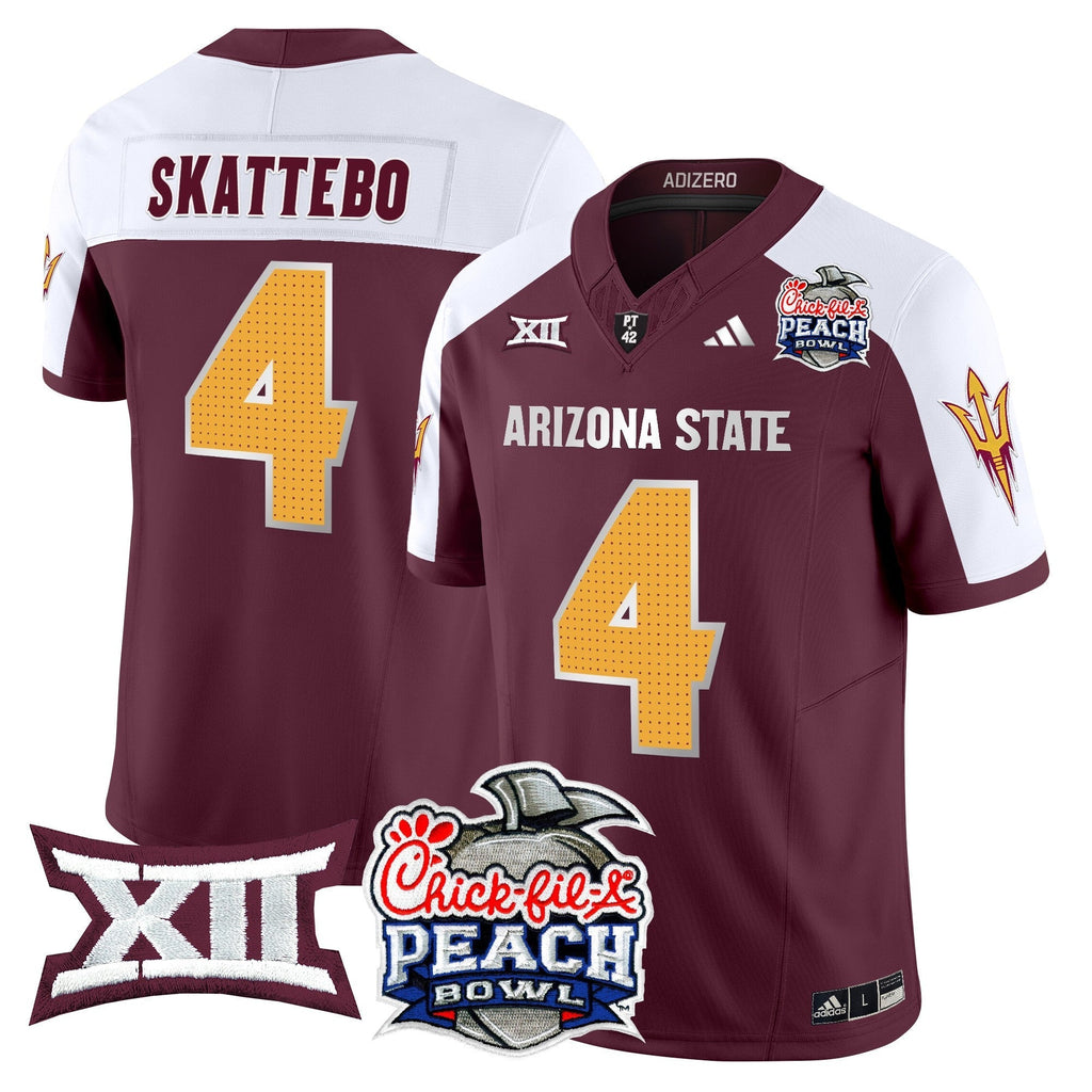 Men Arizona State Sun Devils 2025 Peach Bowl Vapor Limited Jersey - All Stitched