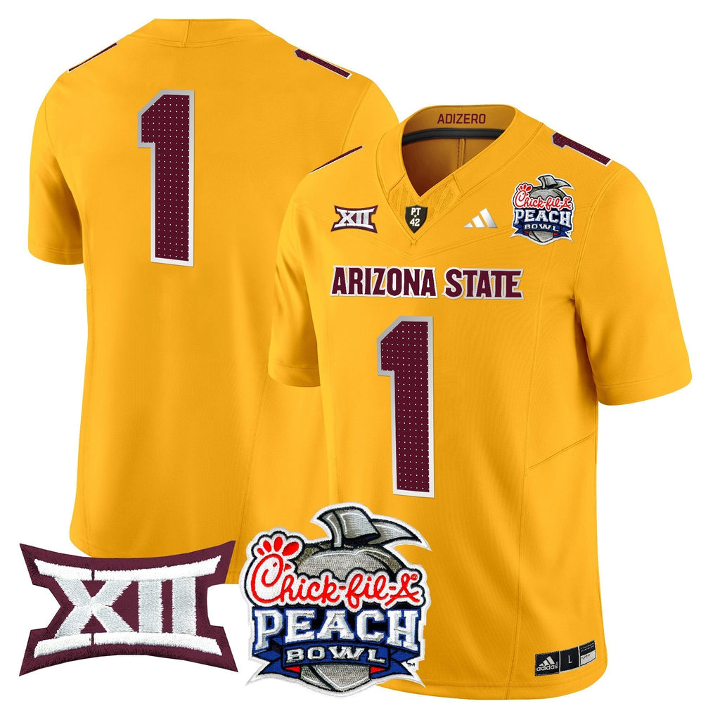 Men Arizona State Sun Devils 2025 Peach Bowl Vapor Limited Jersey - All Stitched