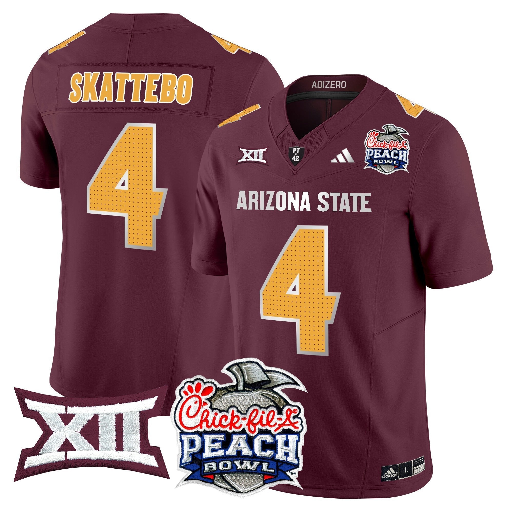 Men Arizona State Sun Devils 2025 Peach Bowl Vapor Limited Jersey - All Stitched