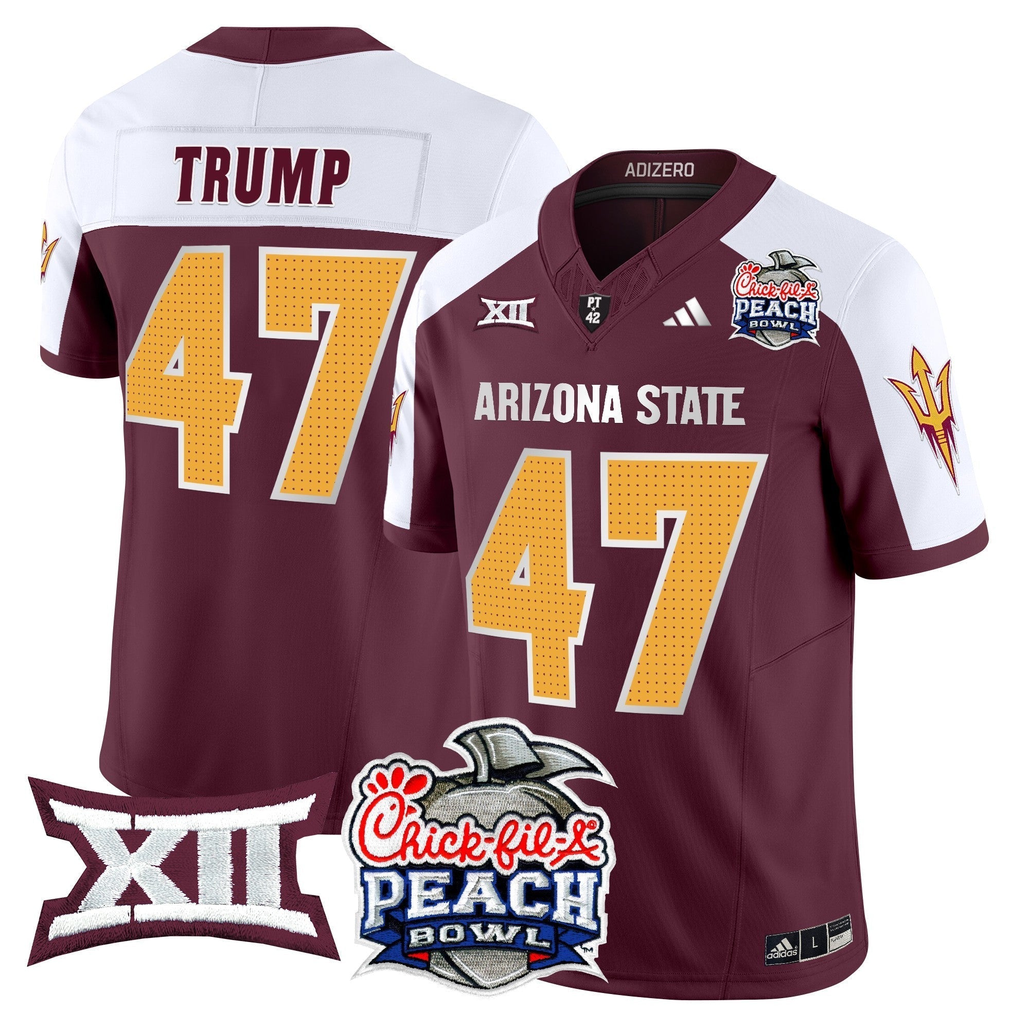 Men Arizona State Sun Devils 2025 Peach Bowl Vapor Limited Jersey - All Stitched