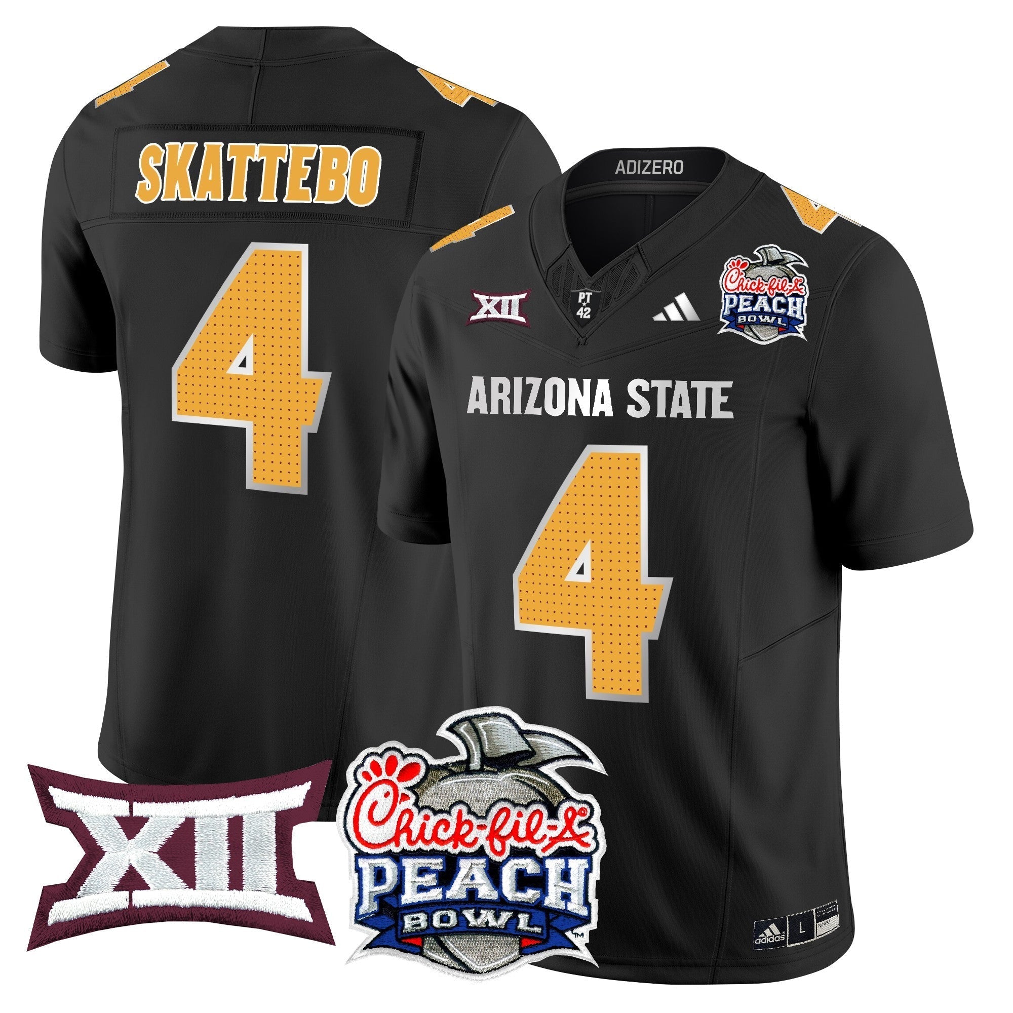 Men Arizona State Sun Devils 2025 Peach Bowl Vapor Limited Jersey - All Stitched