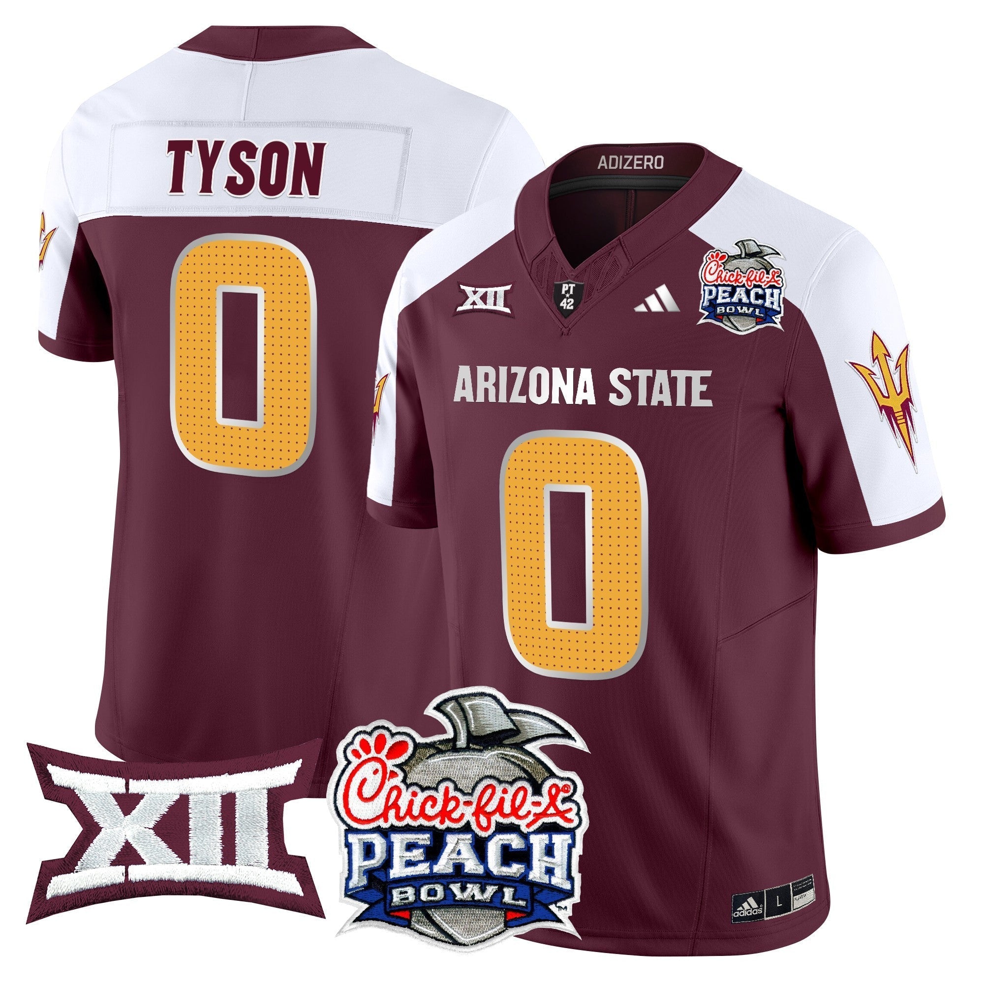 Men Arizona State Sun Devils 2025 Peach Bowl Vapor Limited Jersey - All Stitched