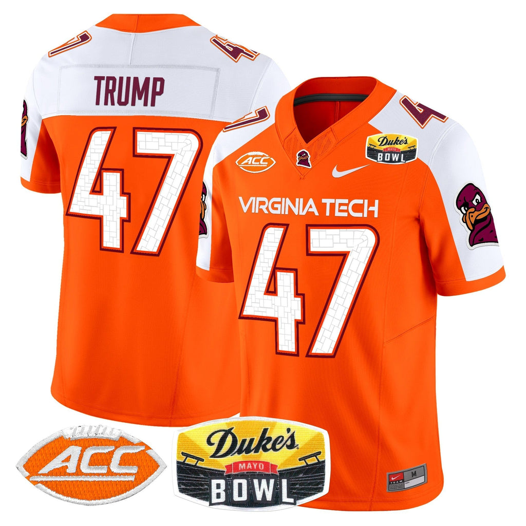 Men Virginia Tech Hokies 2025 Duke's Mayo Bowl Patch Vapor Limited Jersey - All Stitched