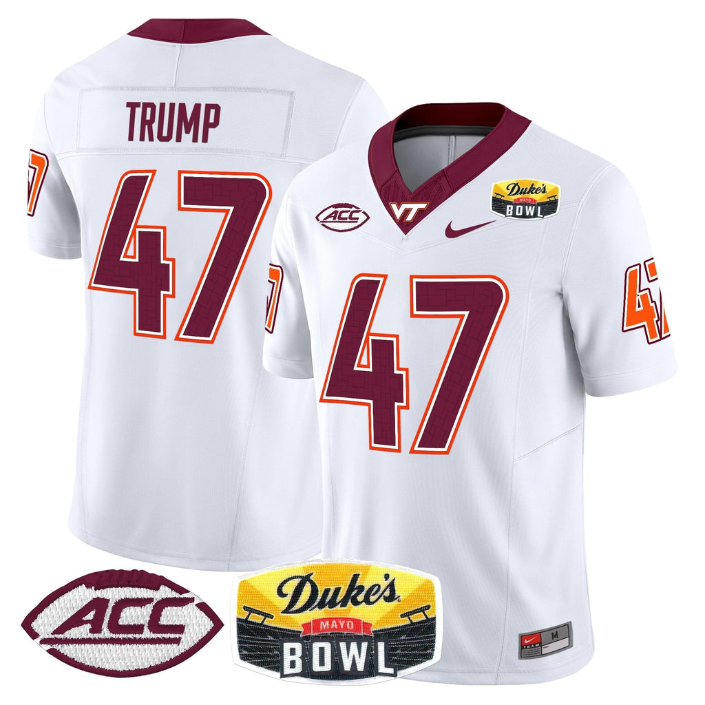 Men Virginia Tech Hokies 2025 Duke's Mayo Bowl Patch Vapor Limited Jersey - All Stitched