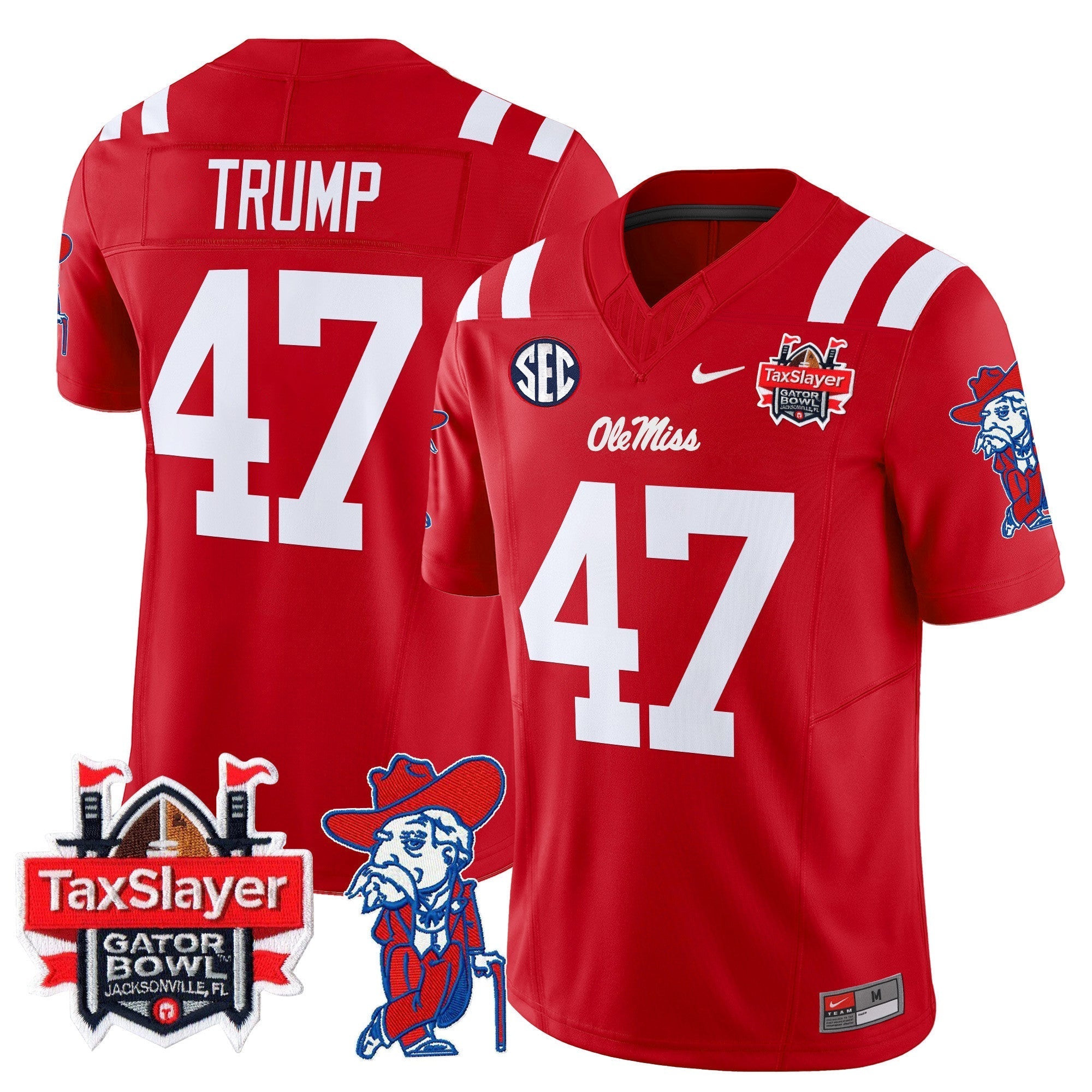 Men Ole Miss Rebels 2025 Gator Bowl Patch Vapor Limited Jersey - All Stitched