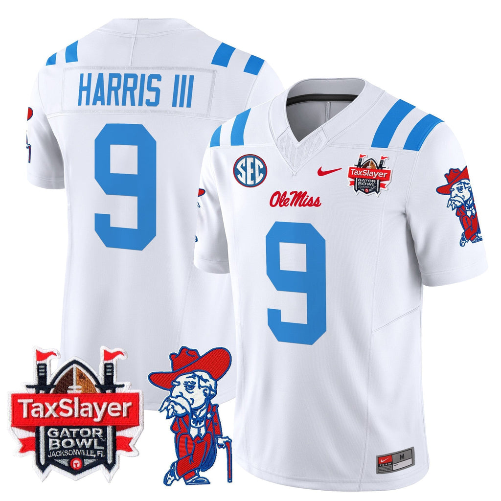 Men Ole Miss Rebels 2025 Gator Bowl Patch Vapor Limited Jersey - All Stitched