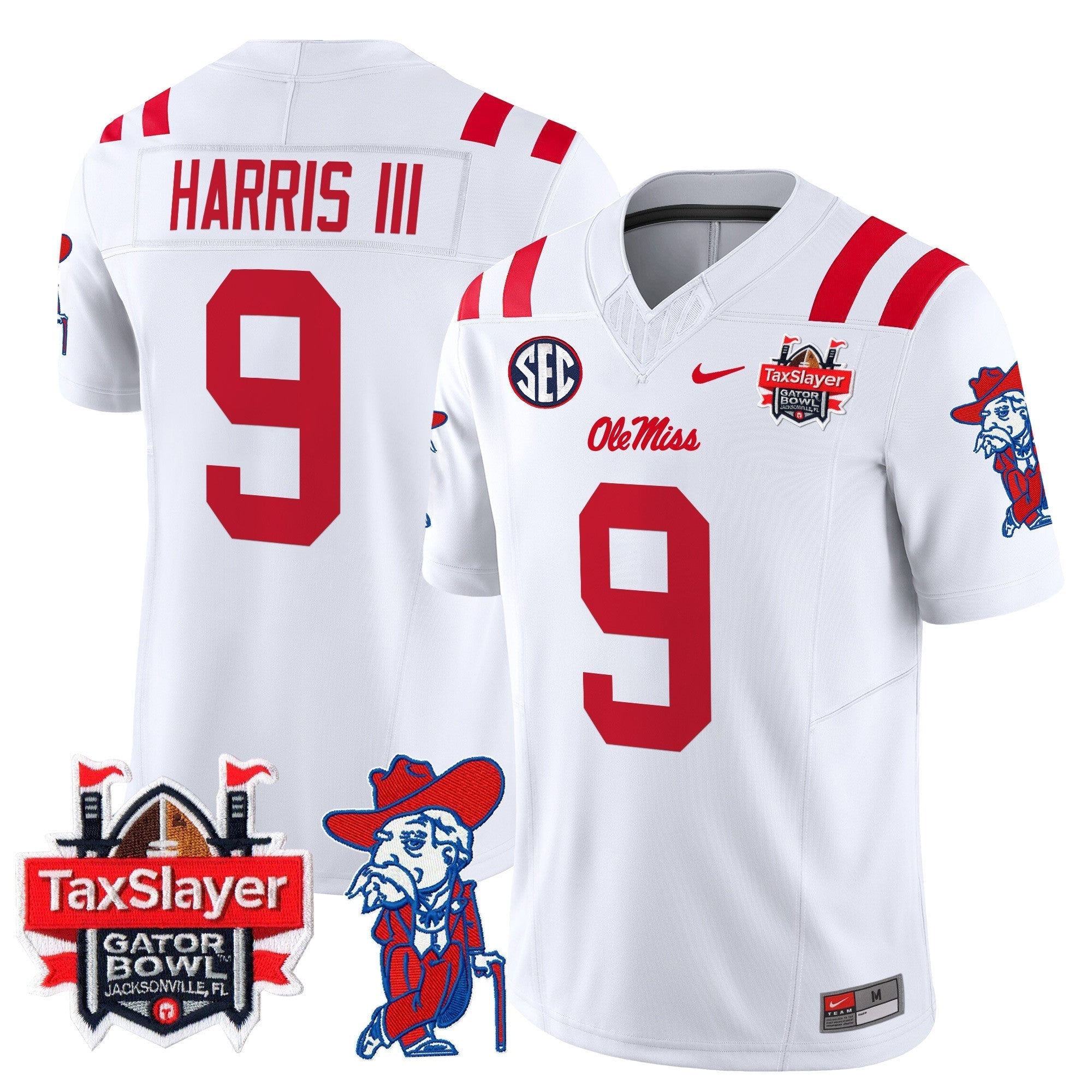 Men Ole Miss Rebels 2025 Gator Bowl Patch Vapor Limited Jersey - All Stitched