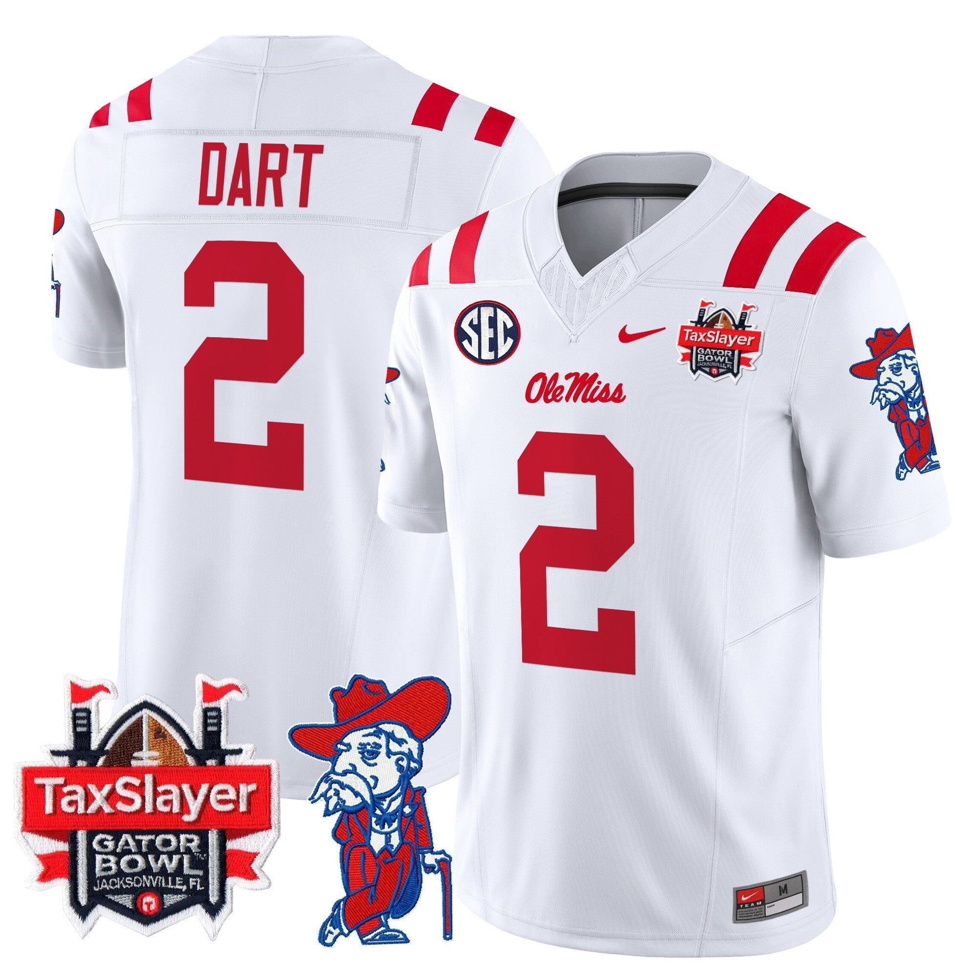 Men Ole Miss Rebels 2025 Gator Bowl Patch Vapor Limited Jersey - All Stitched