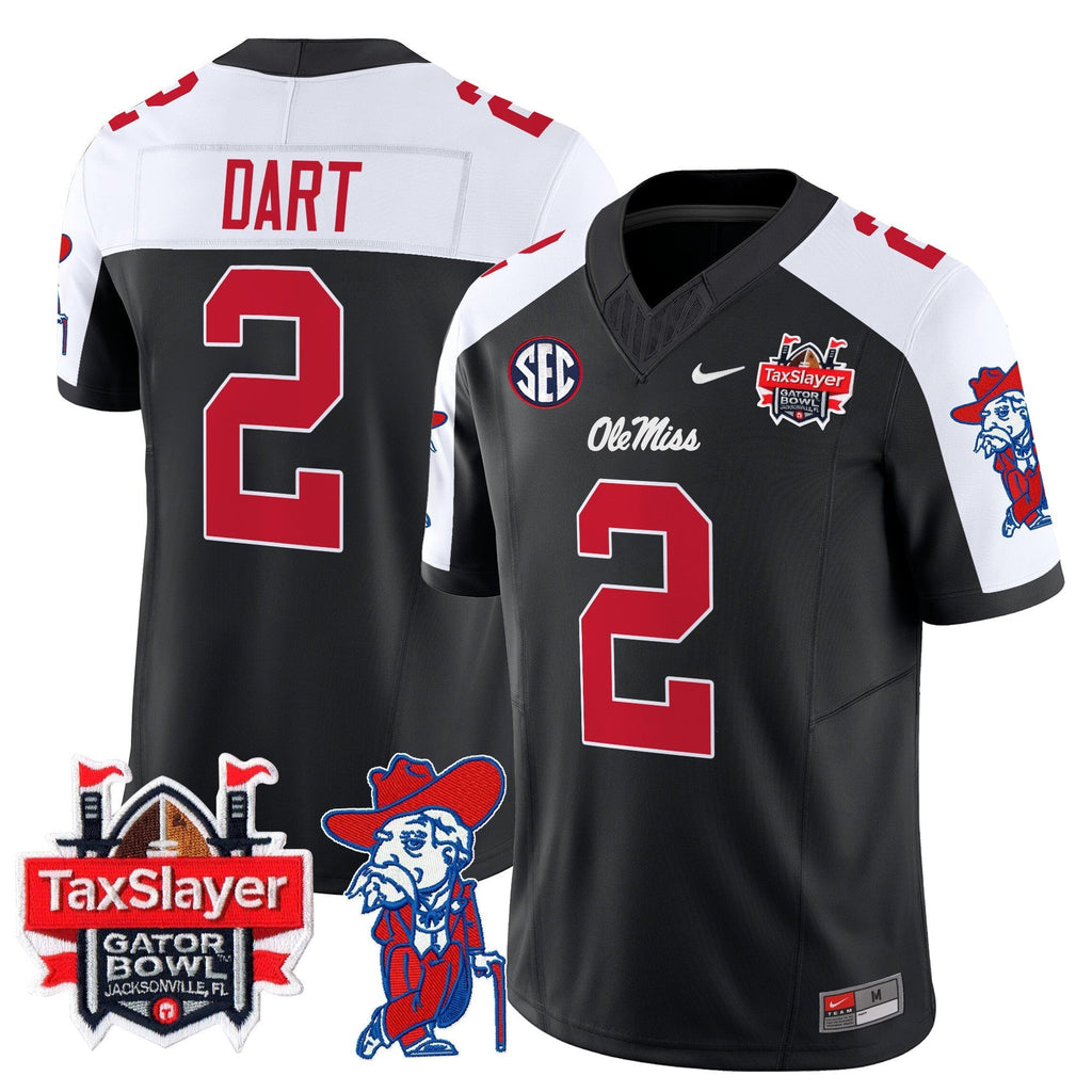 Men Ole Miss Rebels 2024 Gator Bowl Patch Vapor Limited Jersey - All Stitched