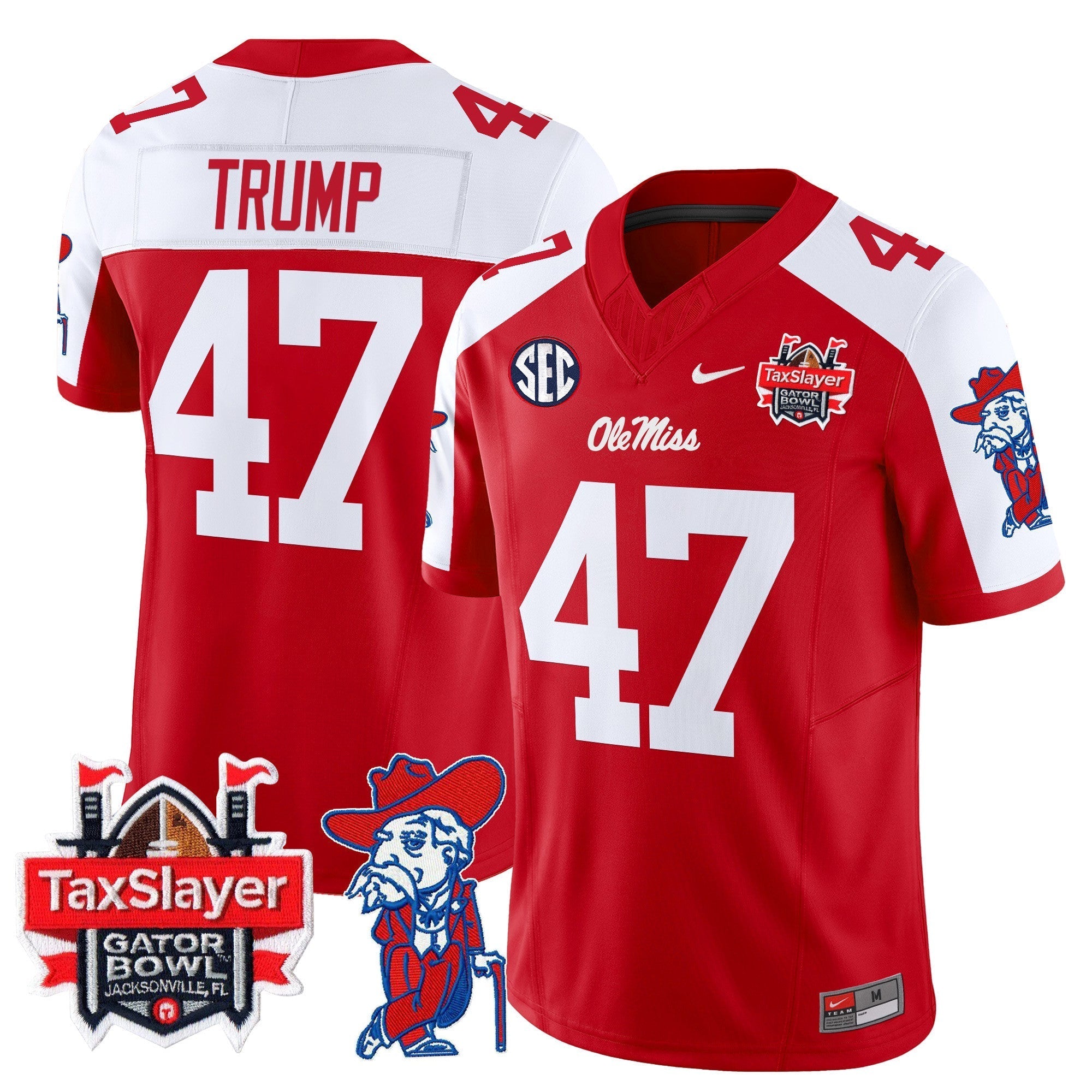 Men Ole Miss Rebels 2024 Gator Bowl Patch Vapor Limited Jersey - All Stitched