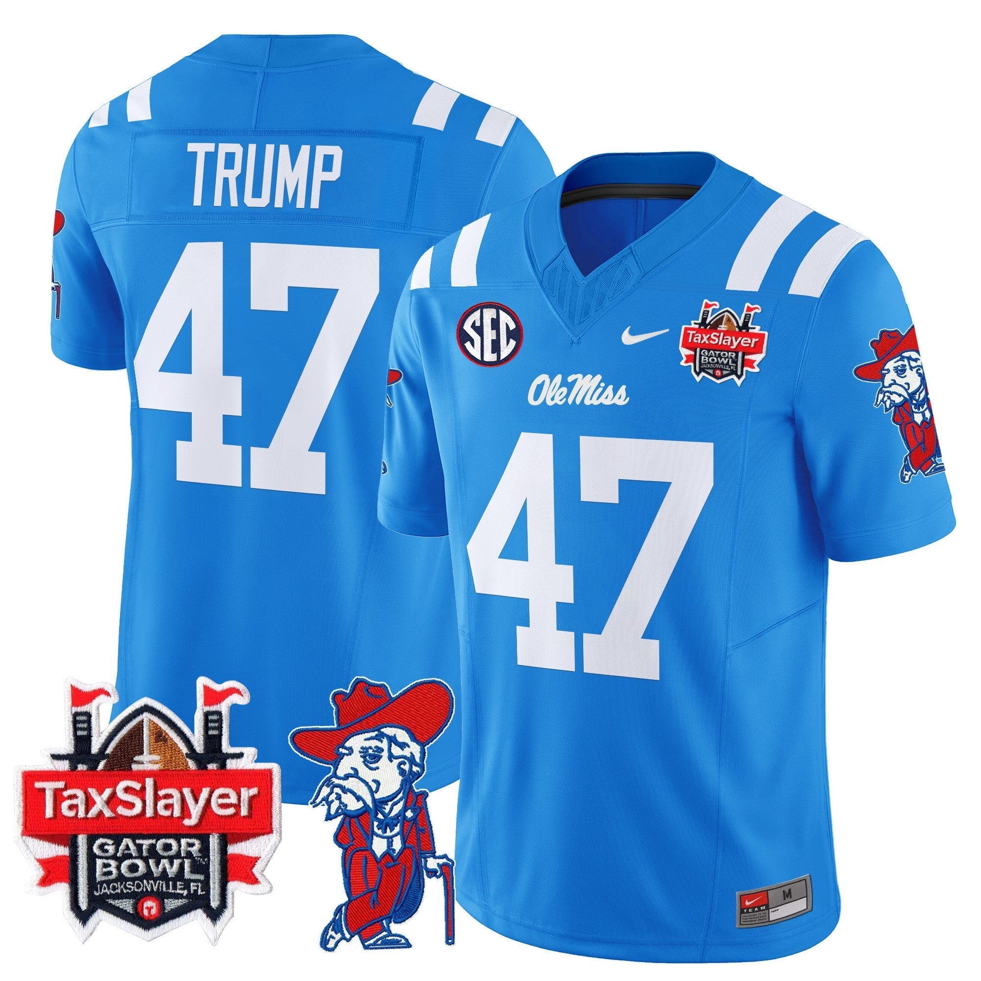 Men Ole Miss Rebels 2025 Gator Bowl Patch Vapor Limited Jersey - All Stitched