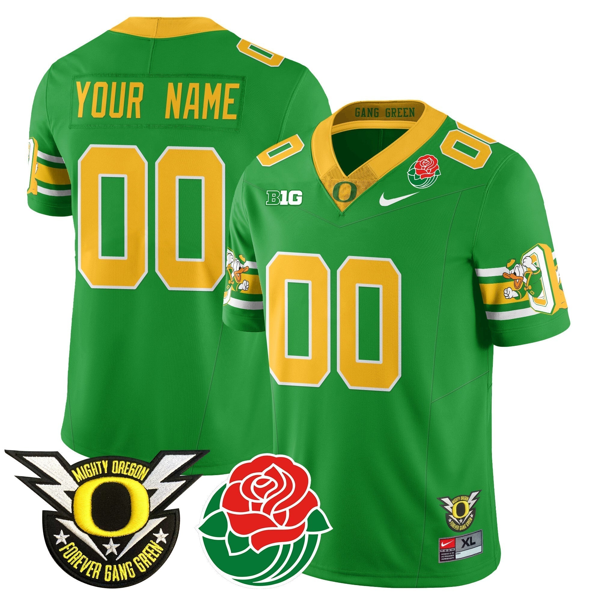 Men Custom Oregon Ducks 2024 Vapor Limited Jersey - All Stitched