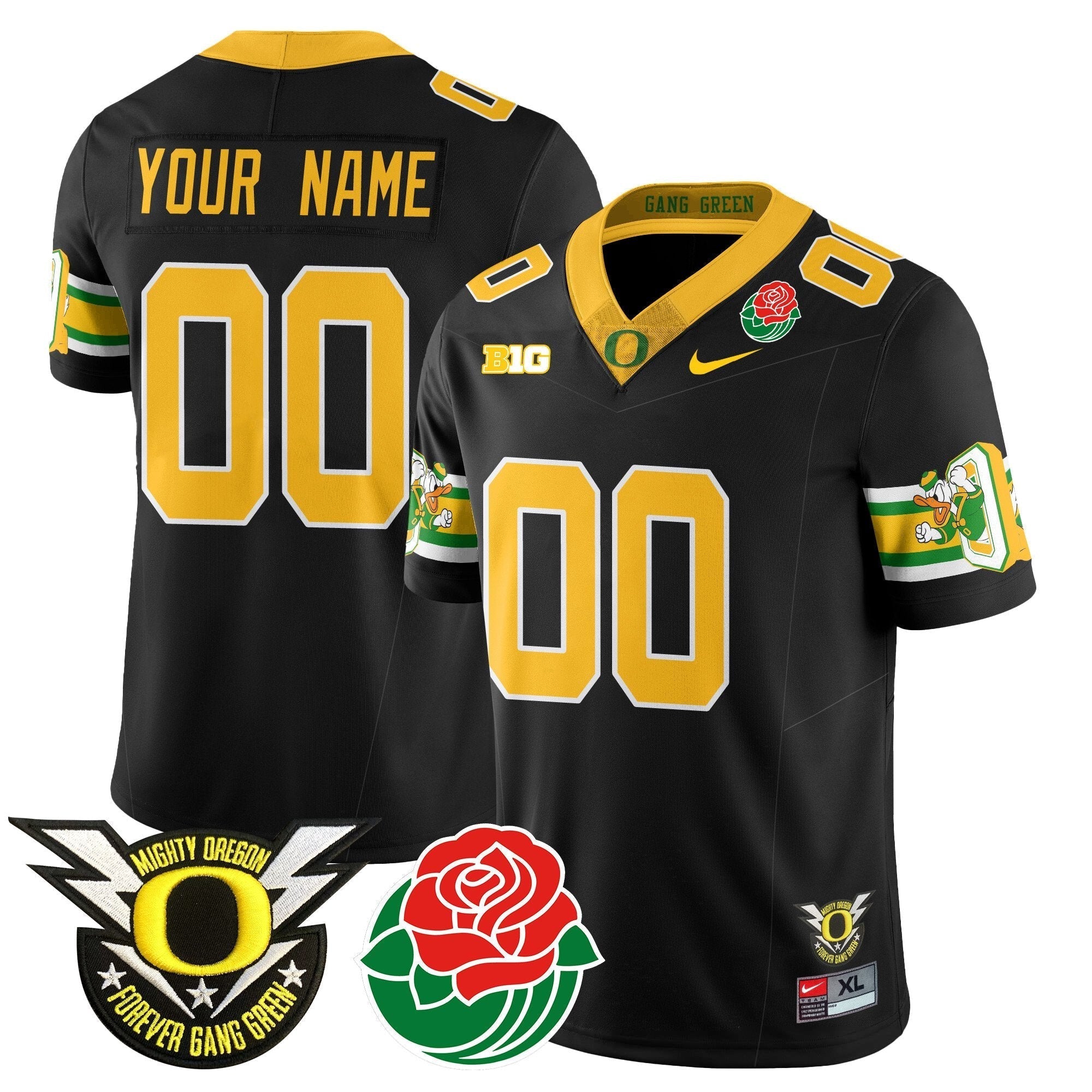 Men Custom Oregon Ducks 2024 Vapor Limited Jersey - All Stitched