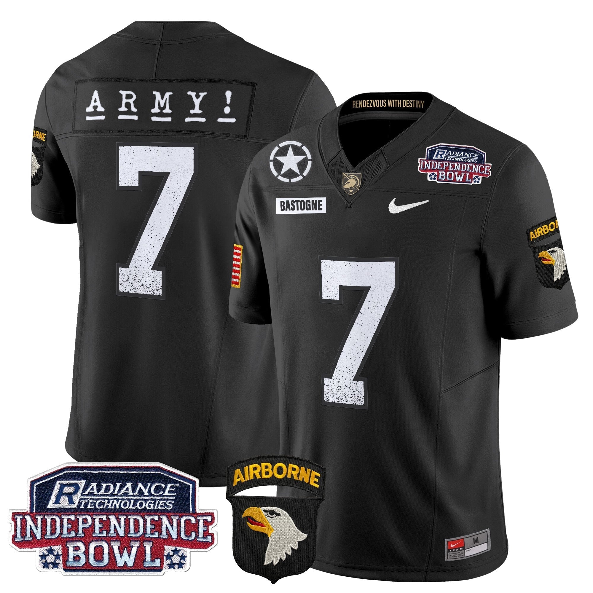 Men Army Black Knights Independence Bowl Patch 2024 Vapor Limited Jersey - All Stitched