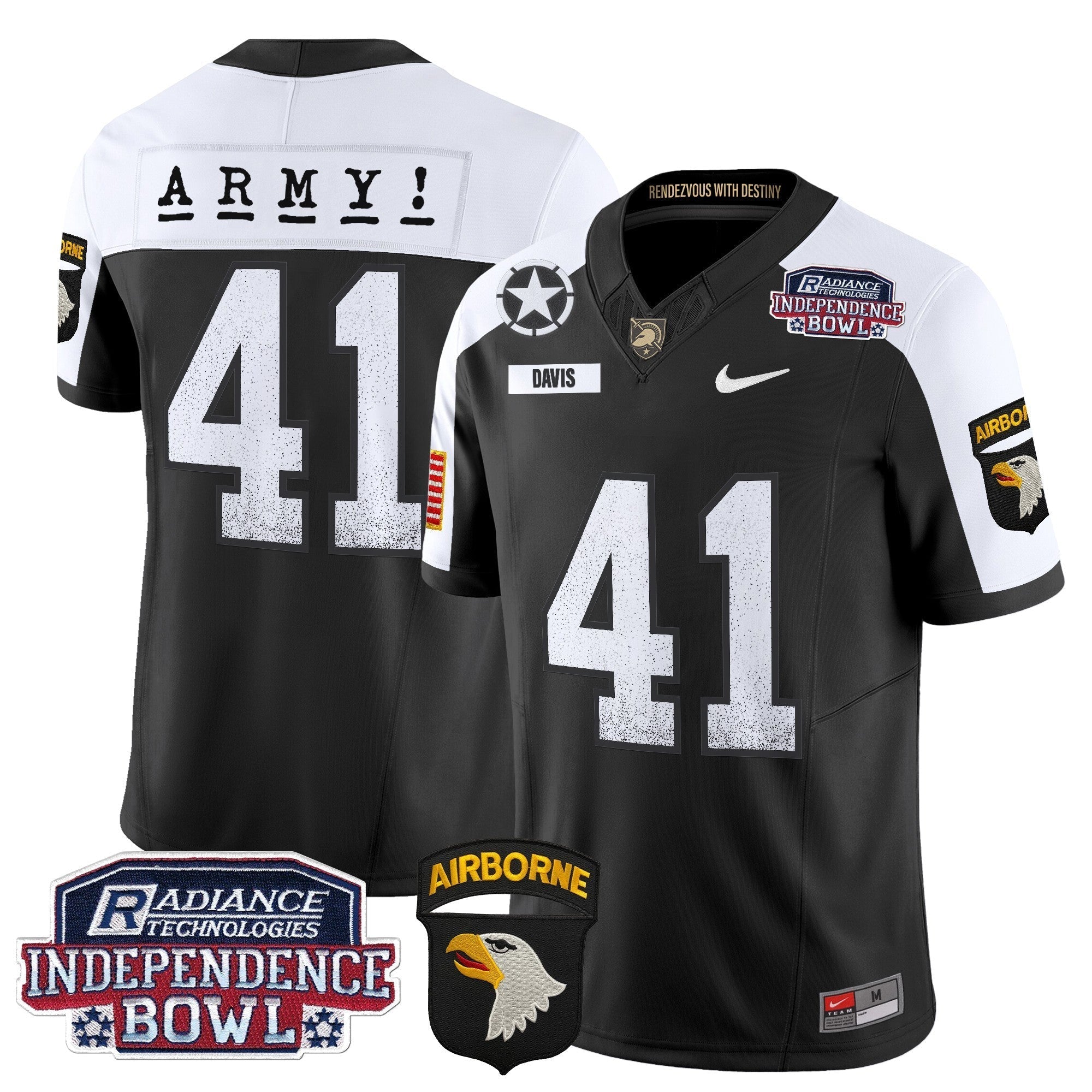 Men Army Black Knights Independence Bowl Patch 2024 Vapor Limited Jersey - All Stitched