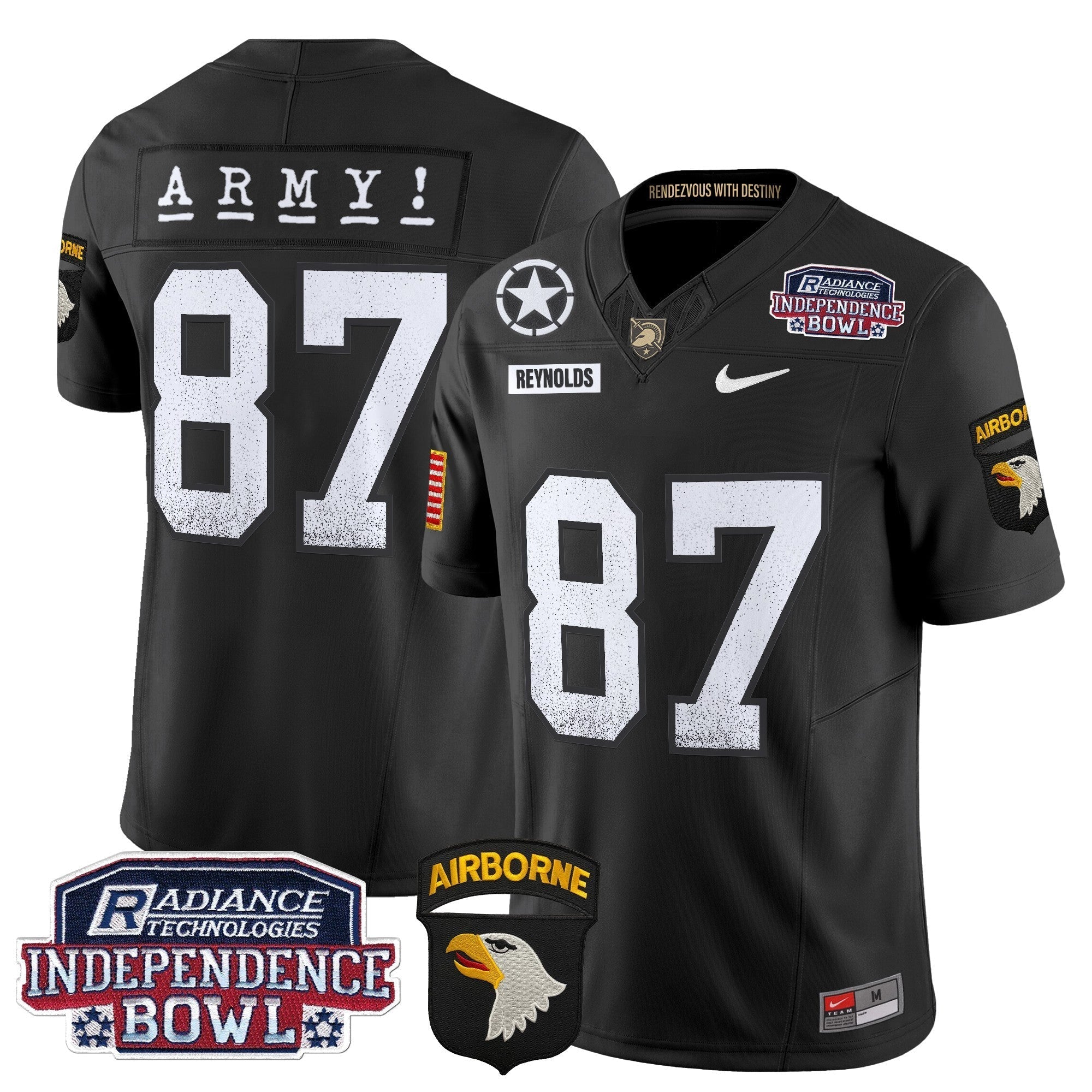 Men Army Black Knights Independence Bowl Patch 2024 Vapor Limited Jersey - All Stitched