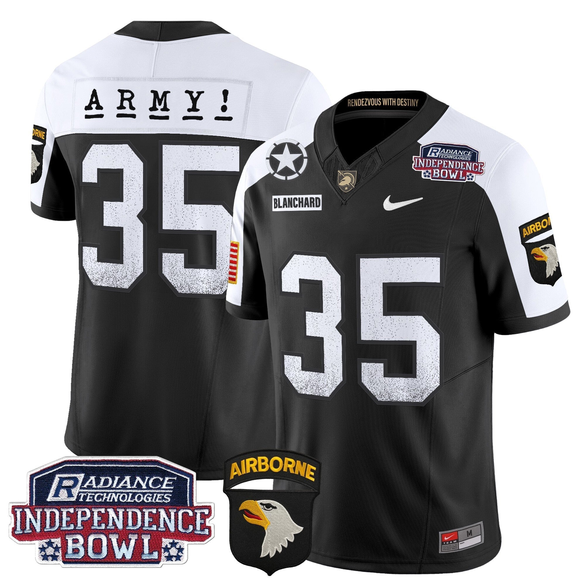Men Army Black Knights Independence Bowl Patch 2024 Vapor Limited Jersey - All Stitched