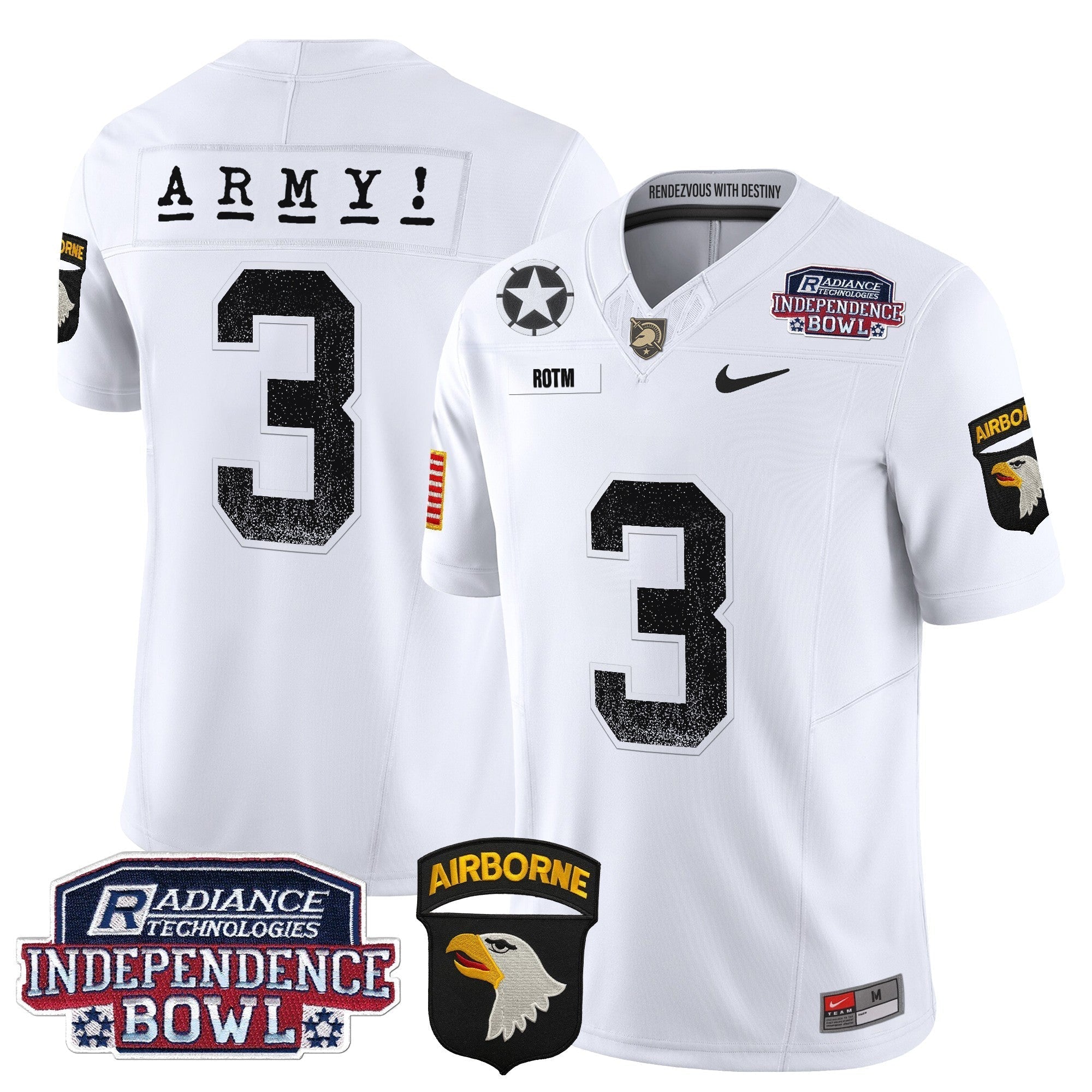Men Army Black Knights Independence Bowl Patch 2024 Vapor Limited Jersey - All Stitched
