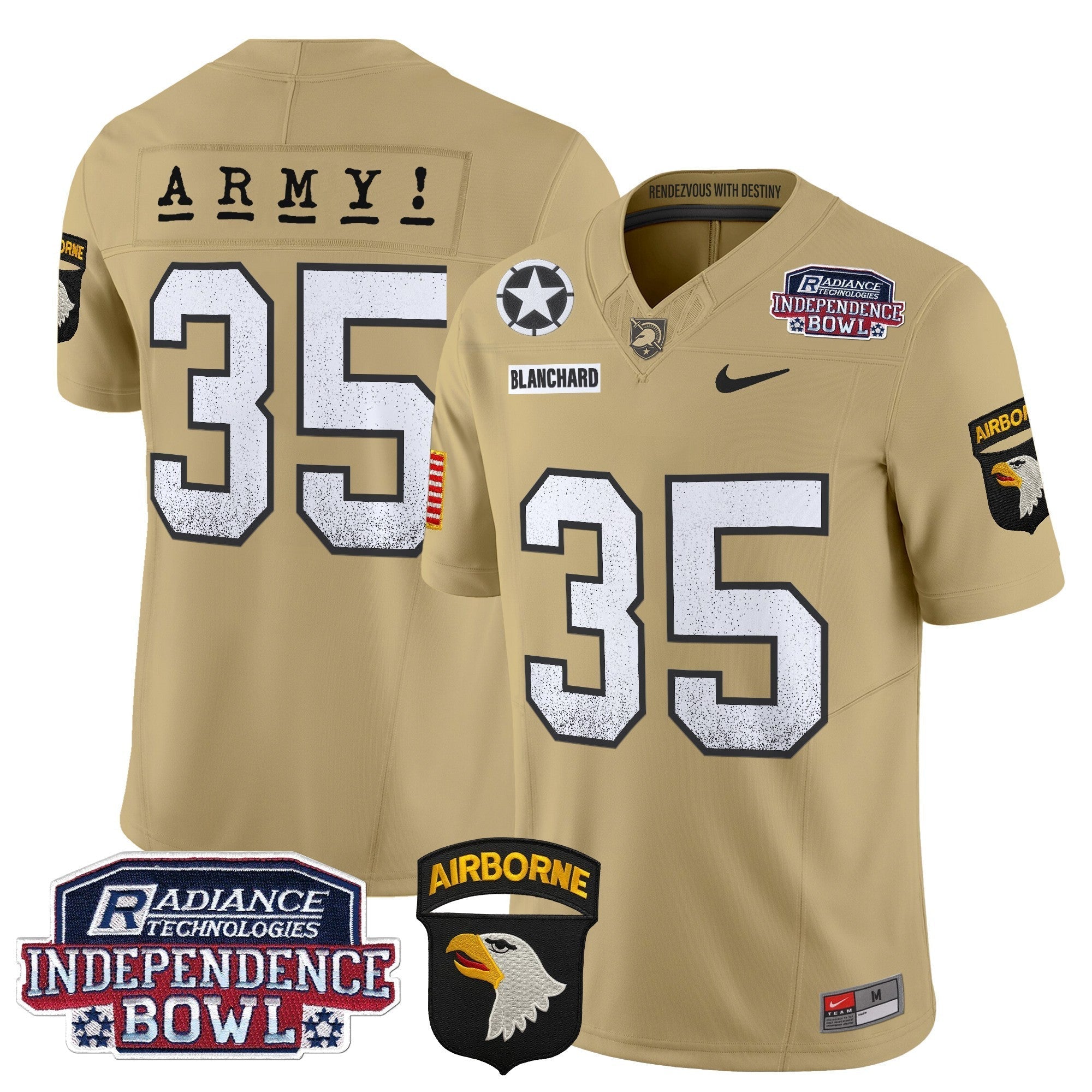Men Army Black Knights Independence Bowl Patch 2024 Vapor Limited Jersey - All Stitched