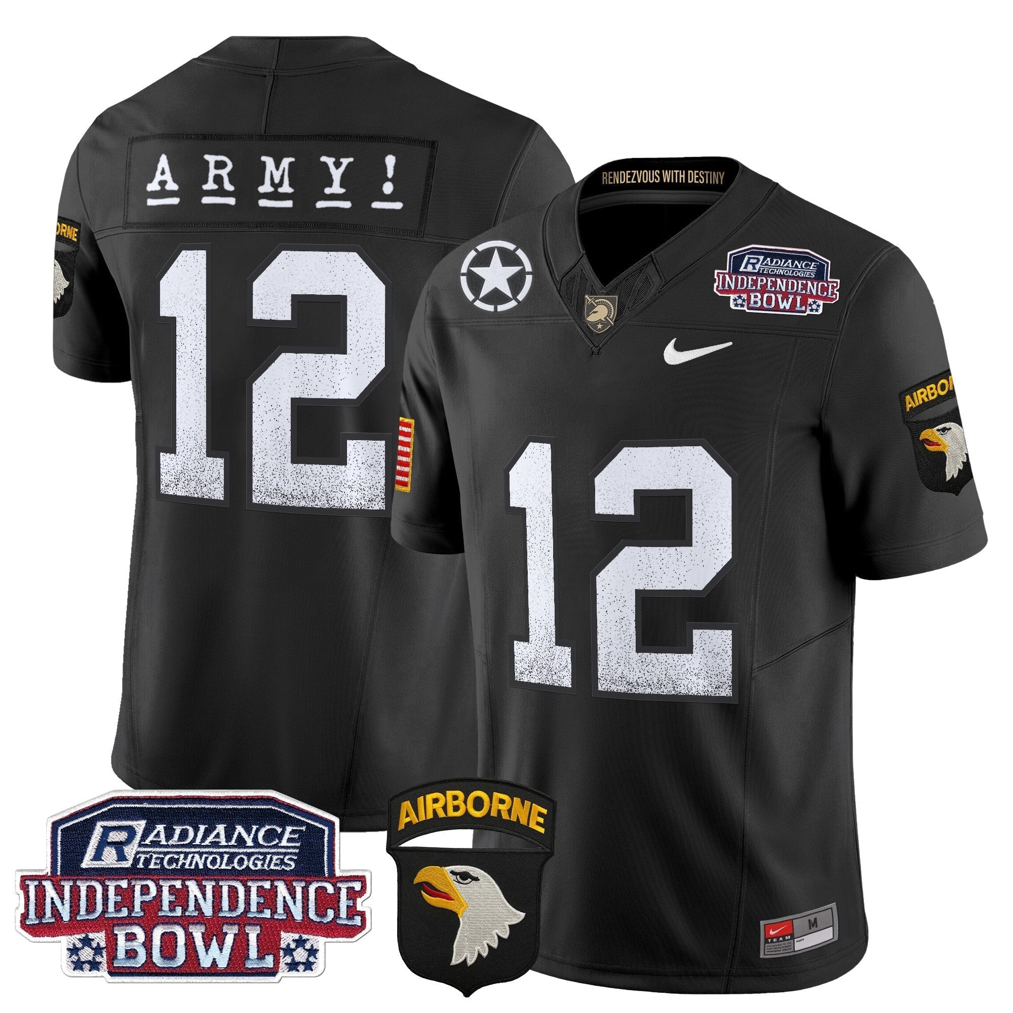 Men Army Black Knights Independence Bowl Patch 2024 Vapor Limited Jersey - All Stitched