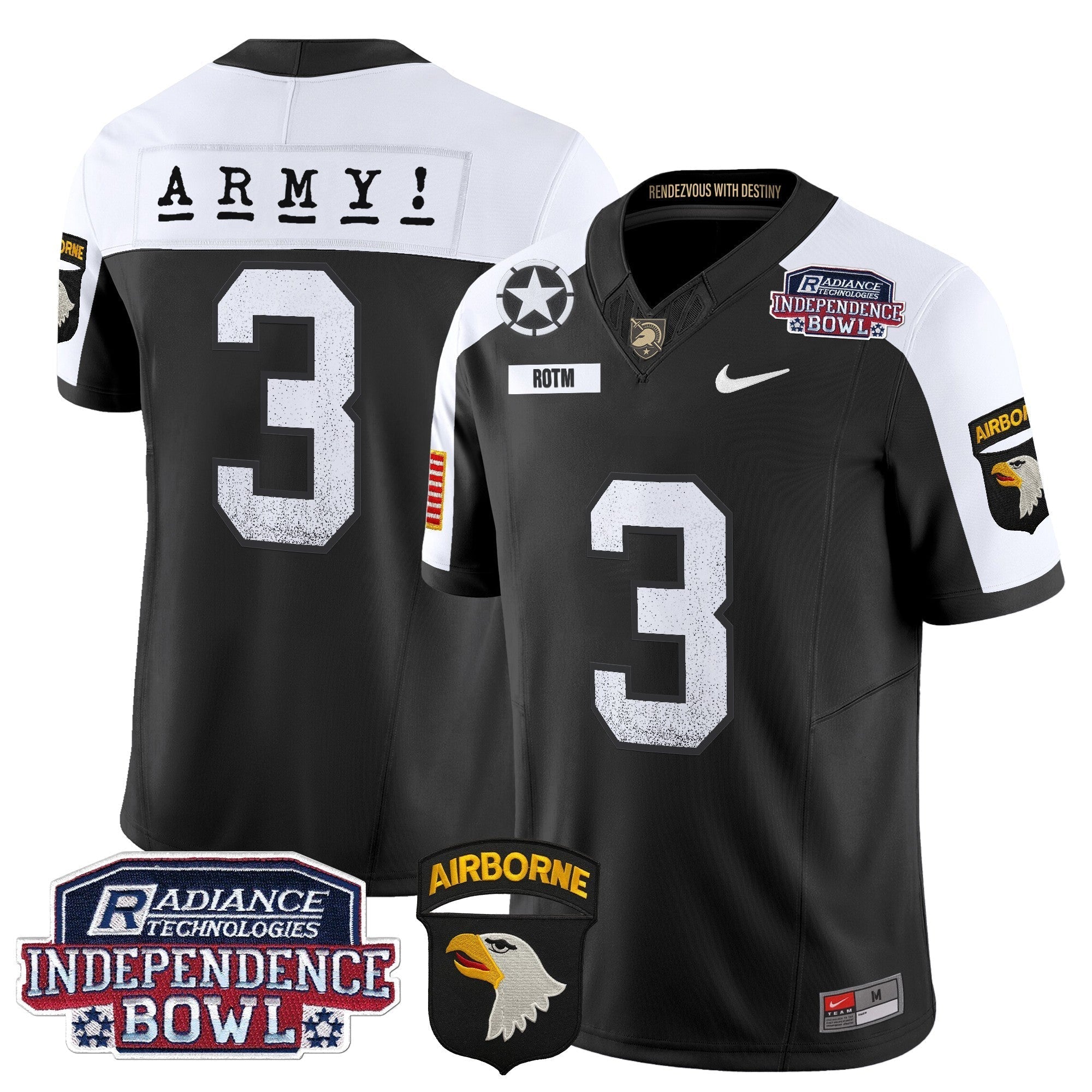 Men Army Black Knights Independence Bowl Patch 2024 Vapor Limited Jersey - All Stitched