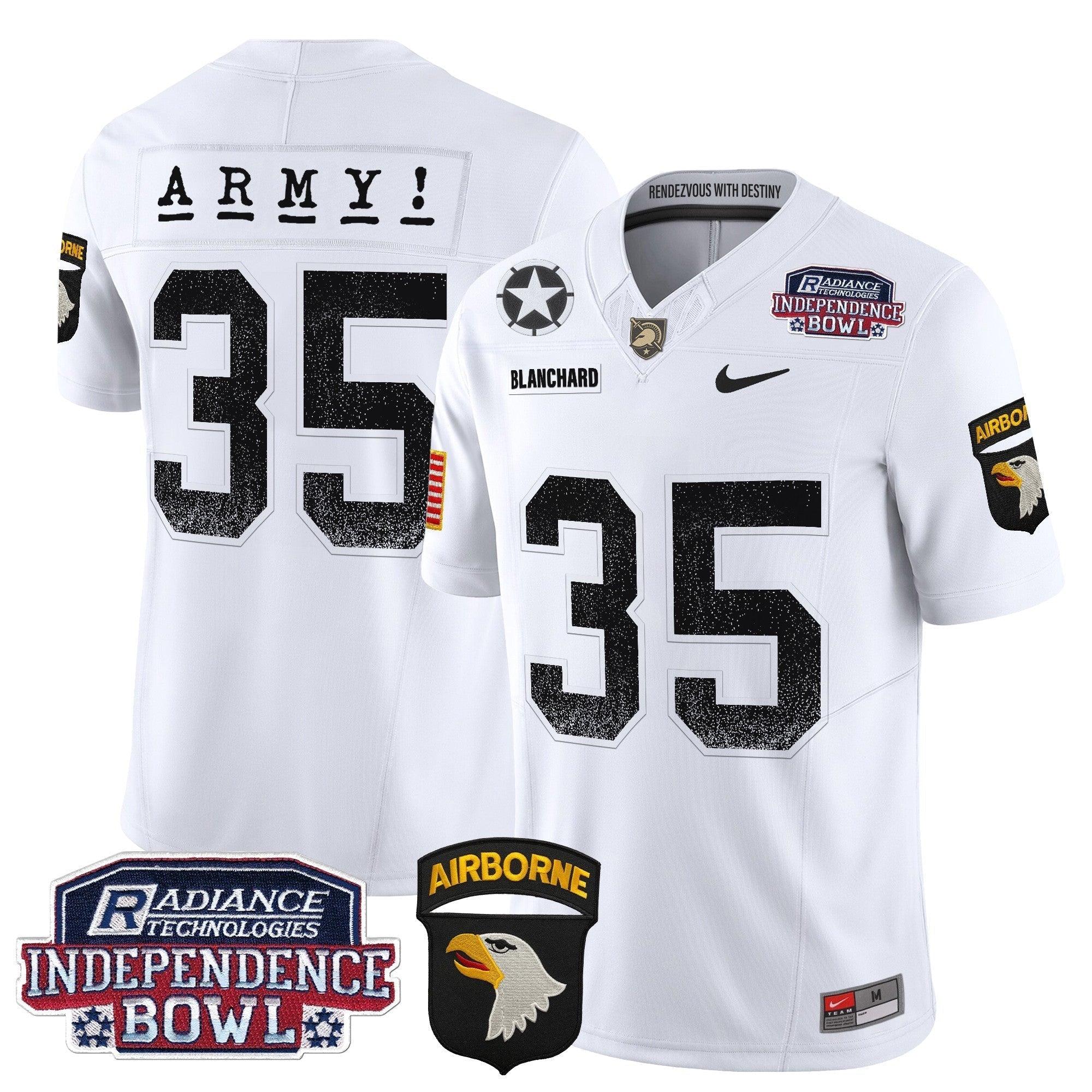 Men Army Black Knights Independence Bowl Patch 2024 Vapor Limited Jersey - All Stitched