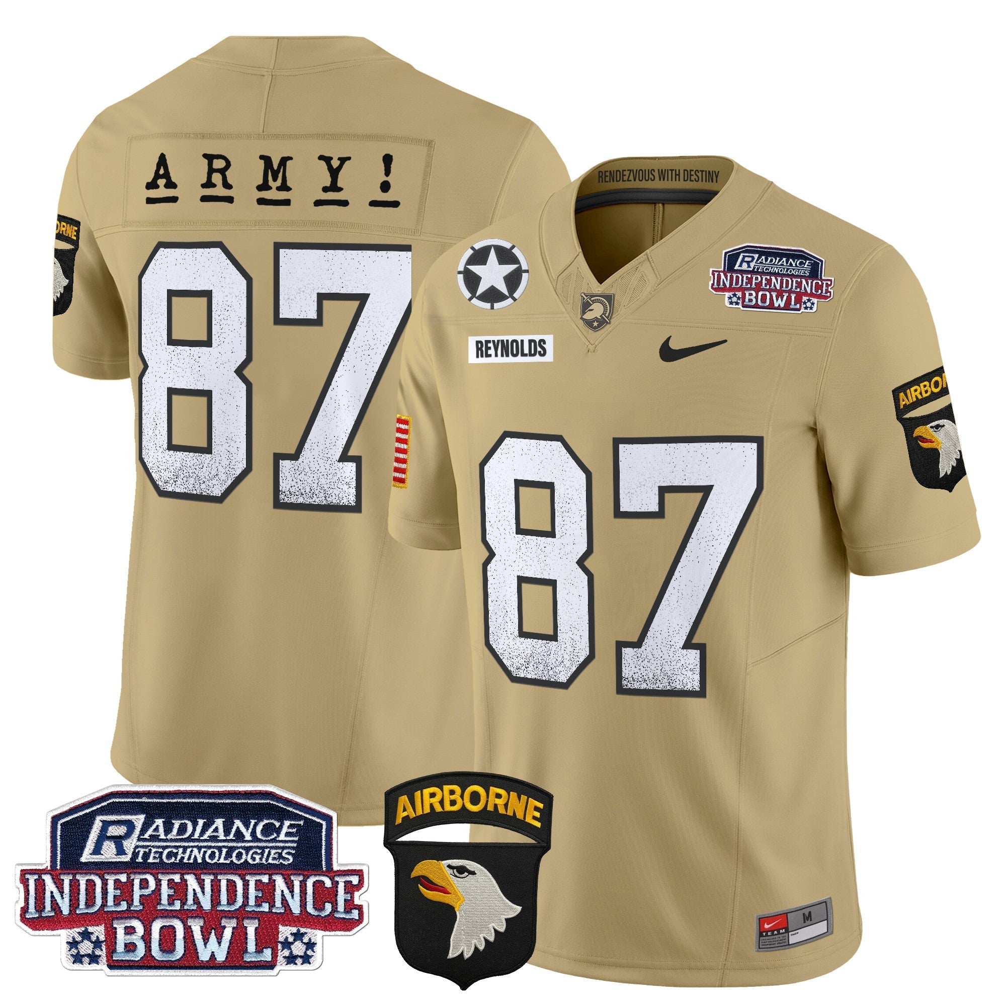 Men Army Black Knights Independence Bowl Patch 2024 Vapor Limited Jersey - All Stitched