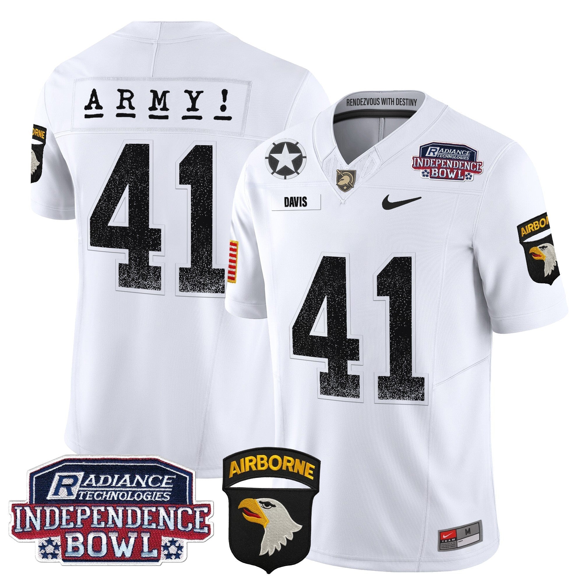 Men Army Black Knights Independence Bowl Patch 2024 Vapor Limited Jersey - All Stitched