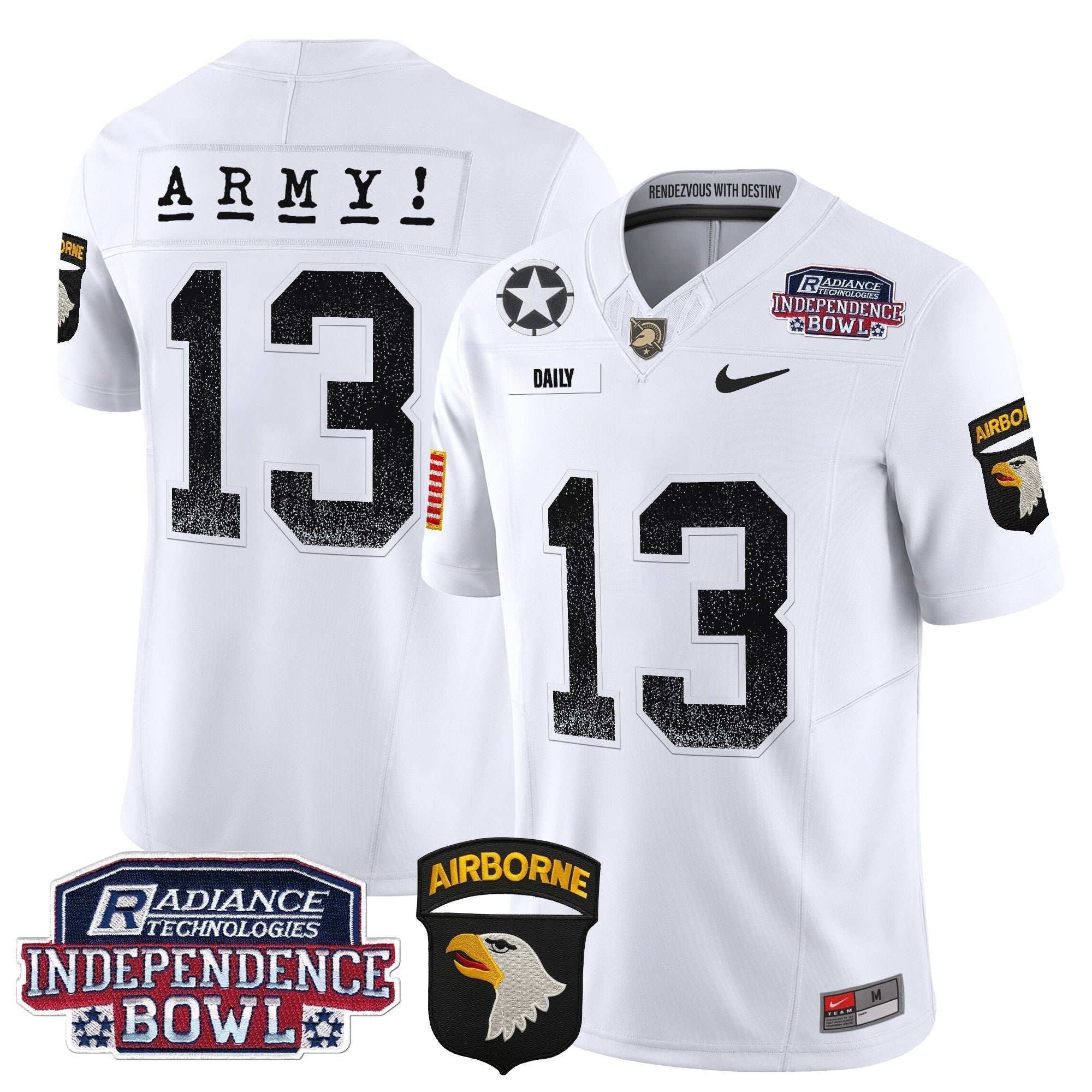Men Army Black Knights Independence Bowl Patch 2024 Vapor Limited Jersey - All Stitched
