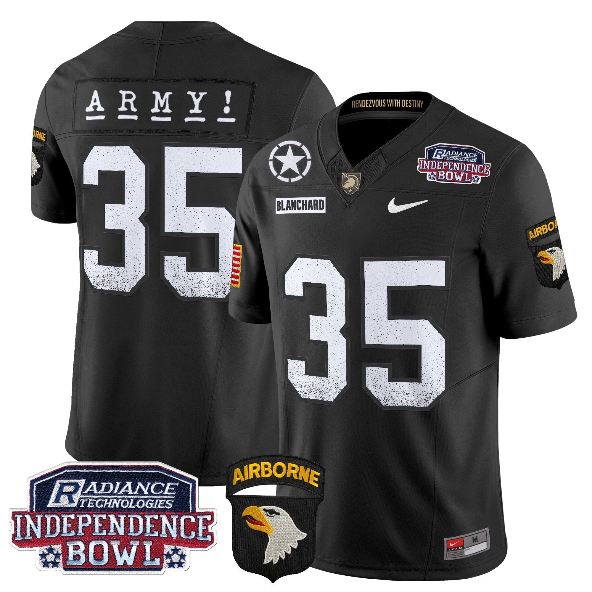 Men Army Black Knights Independence Bowl Patch 2024 Vapor Limited Jersey - All Stitched