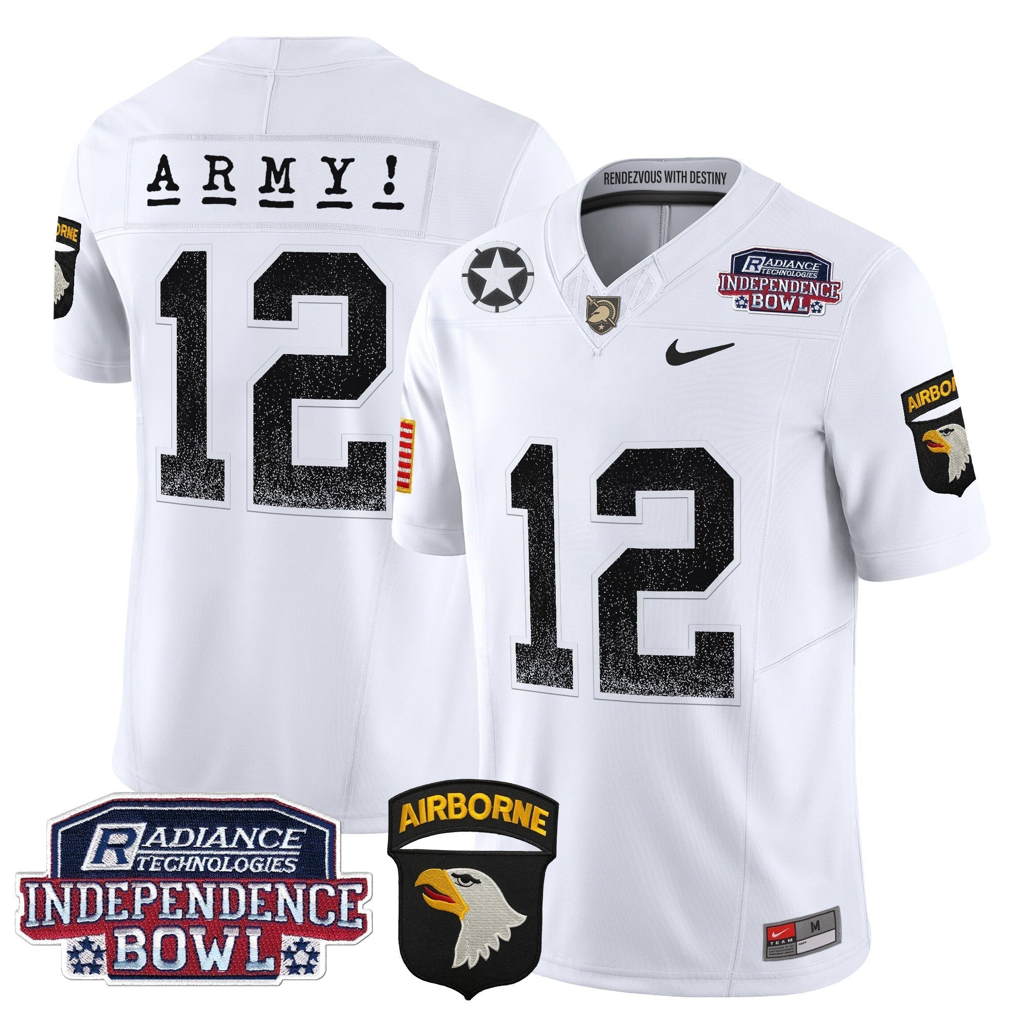 Men Army Black Knights Independence Bowl Patch 2024 Vapor Limited Jersey - All Stitched