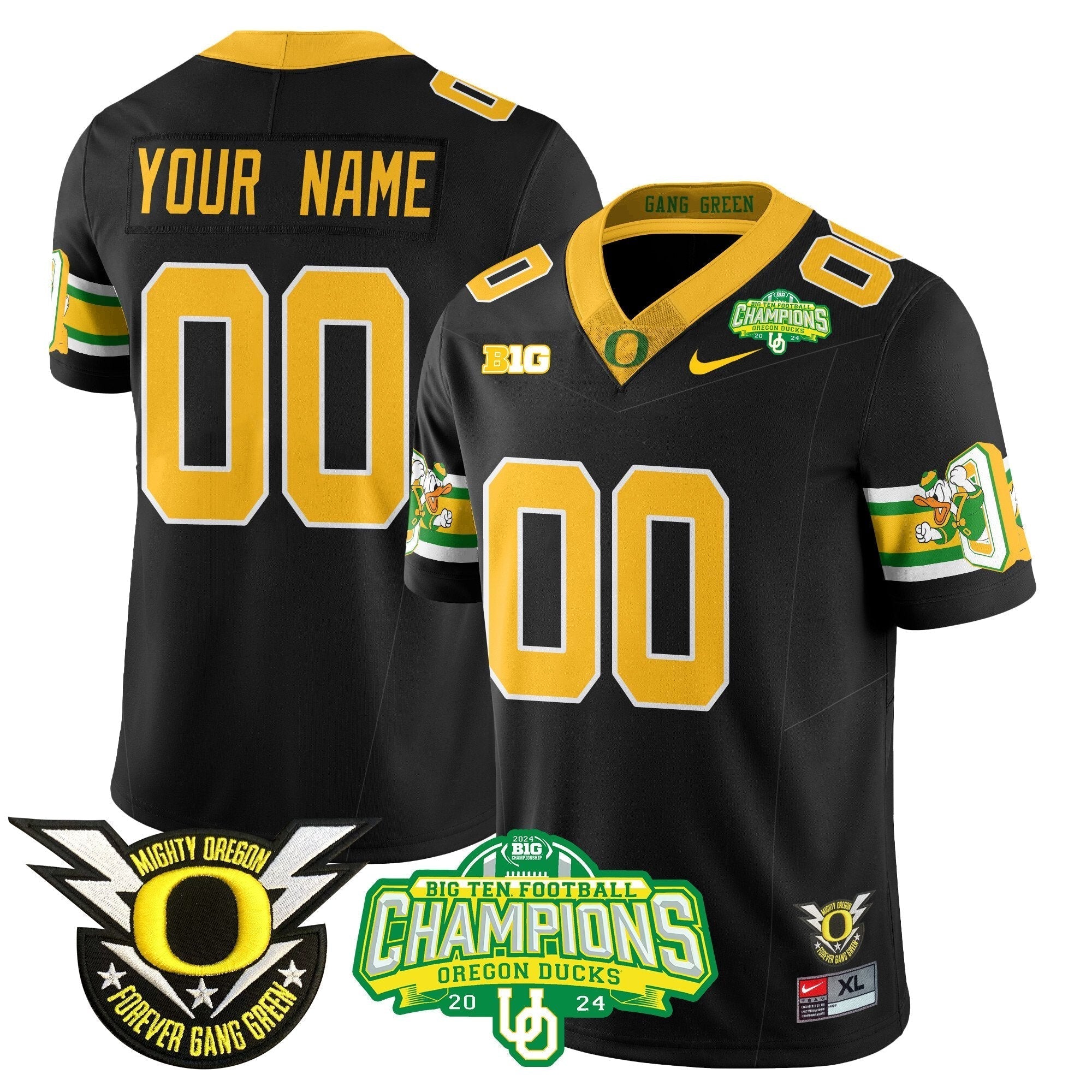Men Custom Oregon Ducks 2024 Vapor Limited Jersey - All Stitched