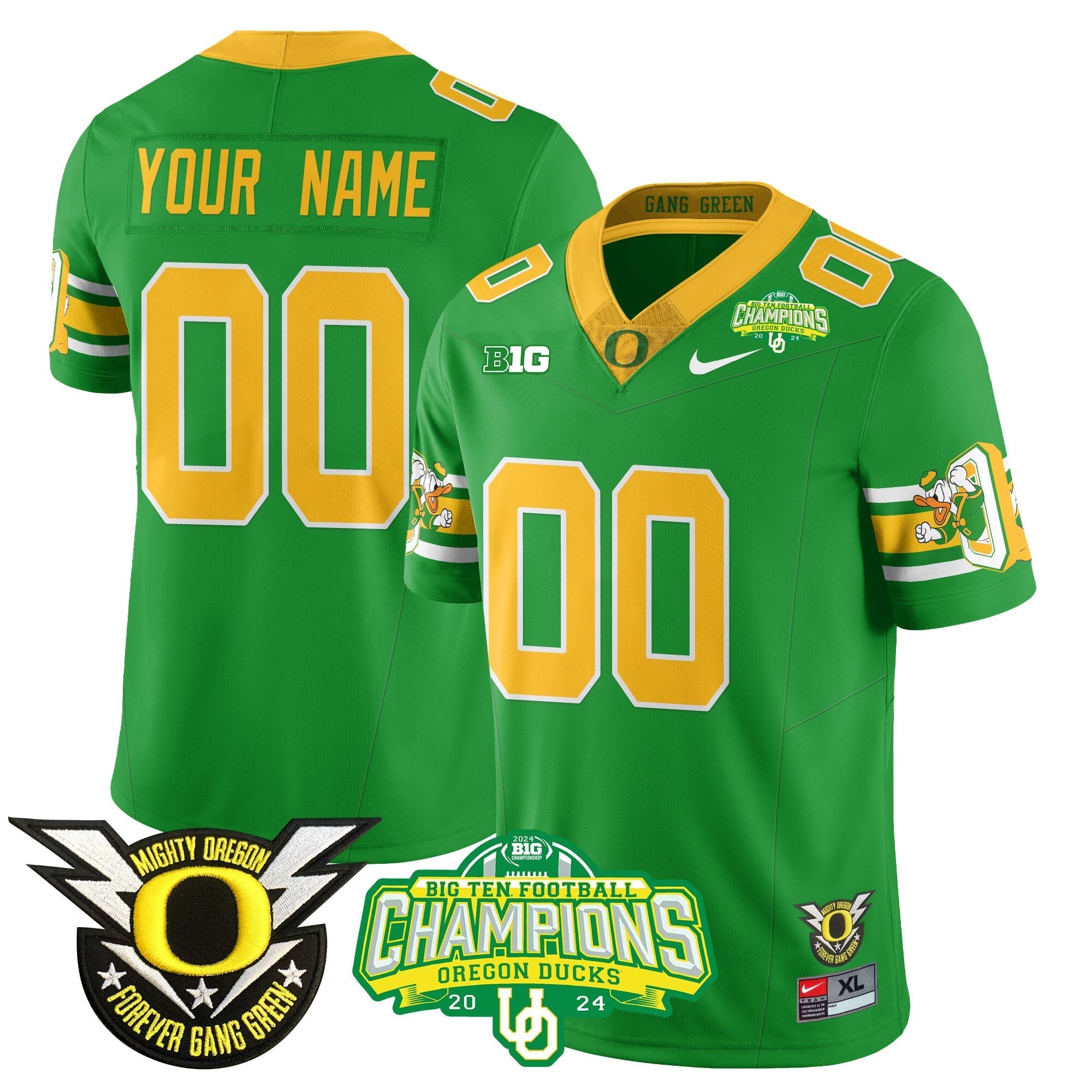 Men Custom Oregon Ducks 2024 Vapor Limited Jersey - All Stitched