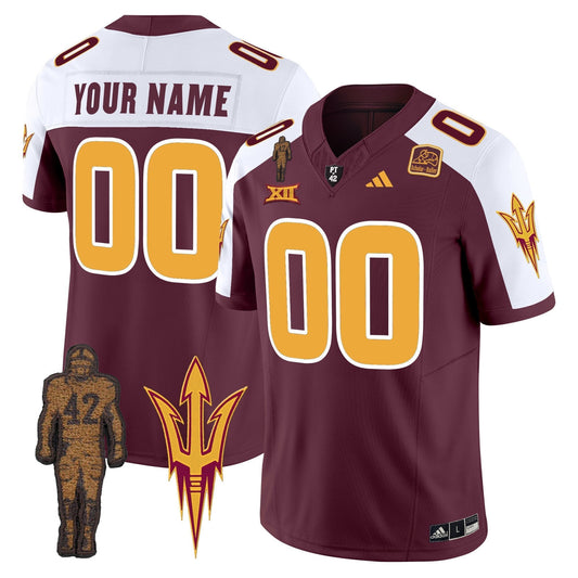 Custom Arizona State Sun Devils 2024 Pat Tillman Honoring Patch Vapor Limited Jersey - All Stitched