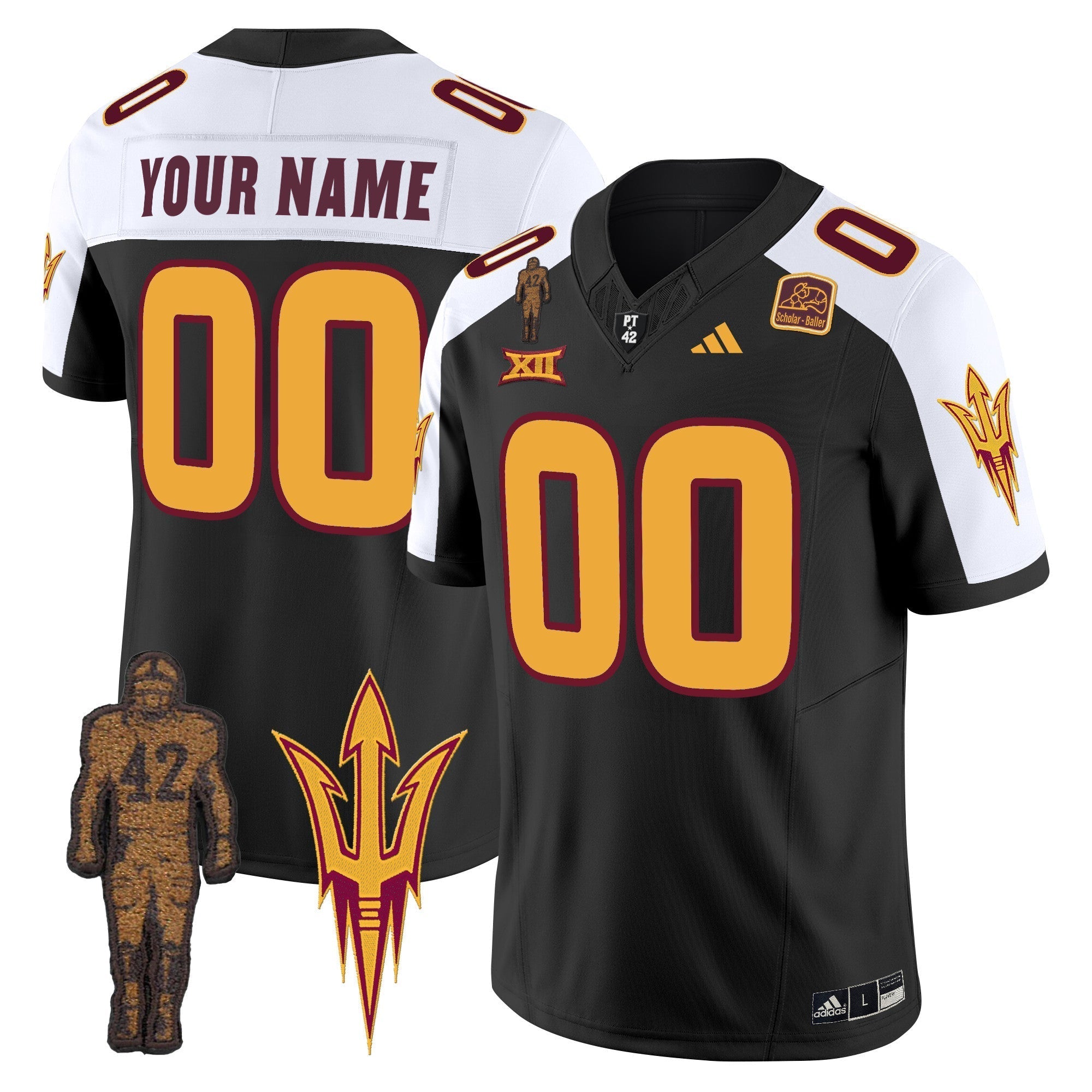 Custom Arizona State Sun Devils 2024 Pat Tillman Honoring Patch Vapor Limited Jersey - All Stitched