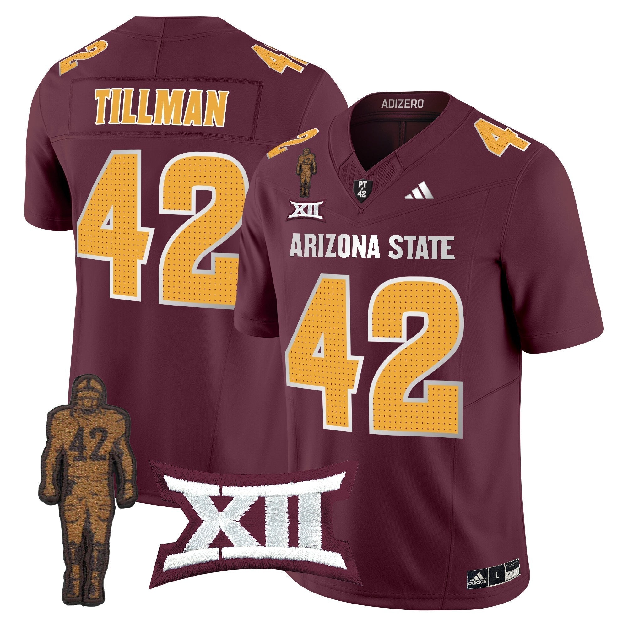 Men Arizona State Sun Devils 2024 Pat Tillman Honoring Patch Vapor Limited Jersey V2 - All Stitched