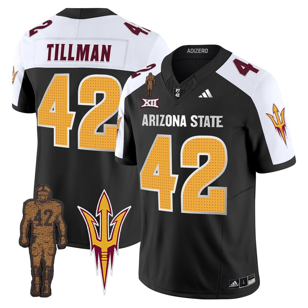 Men Arizona State Sun Devils 2024 Pat Tillman Honoring Patch Vapor Limited Jersey V2 - All Stitched