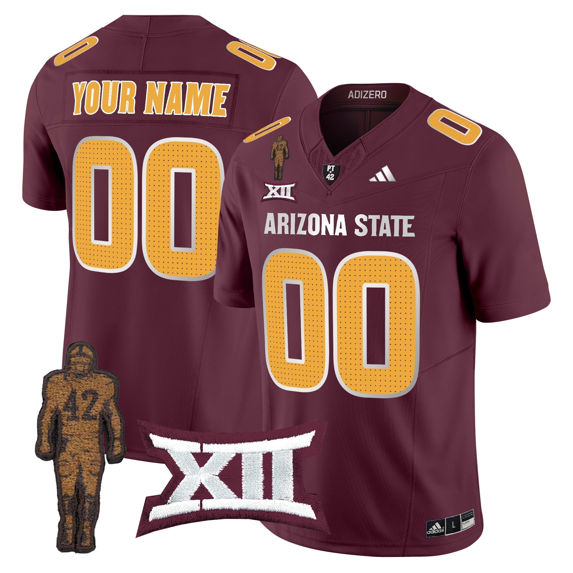 Custom Arizona State Sun Devils 2024 Pat Tillman Honoring Patch Vapor Limited Jersey V2 - All Stitched