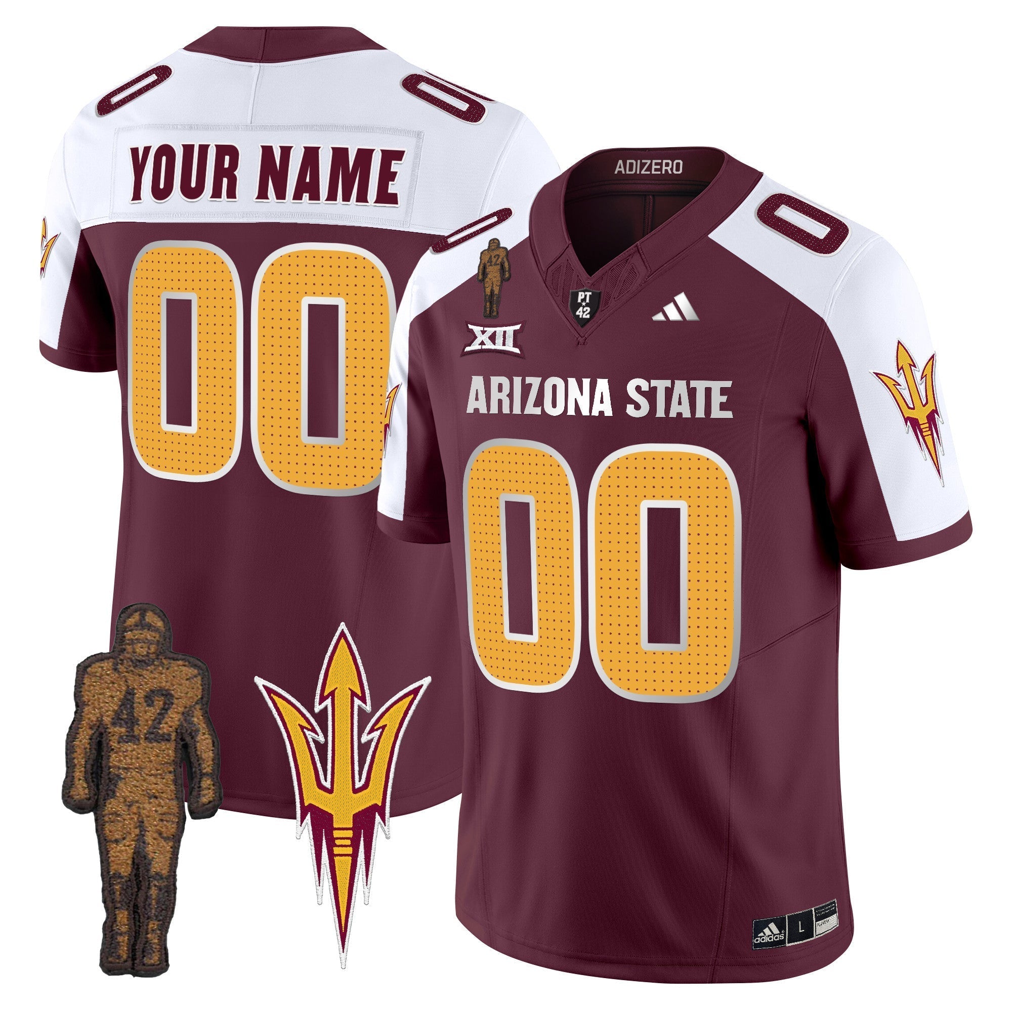 Custom Arizona State Sun Devils 2024 Pat Tillman Honoring Patch Vapor Limited Jersey V2 - All Stitched