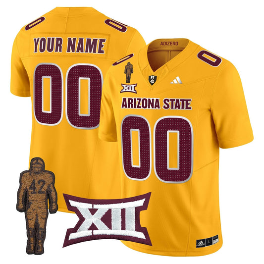 Custom Arizona State Sun Devils 2024 Pat Tillman Honoring Patch Vapor Limited Jersey V2 - All Stitched