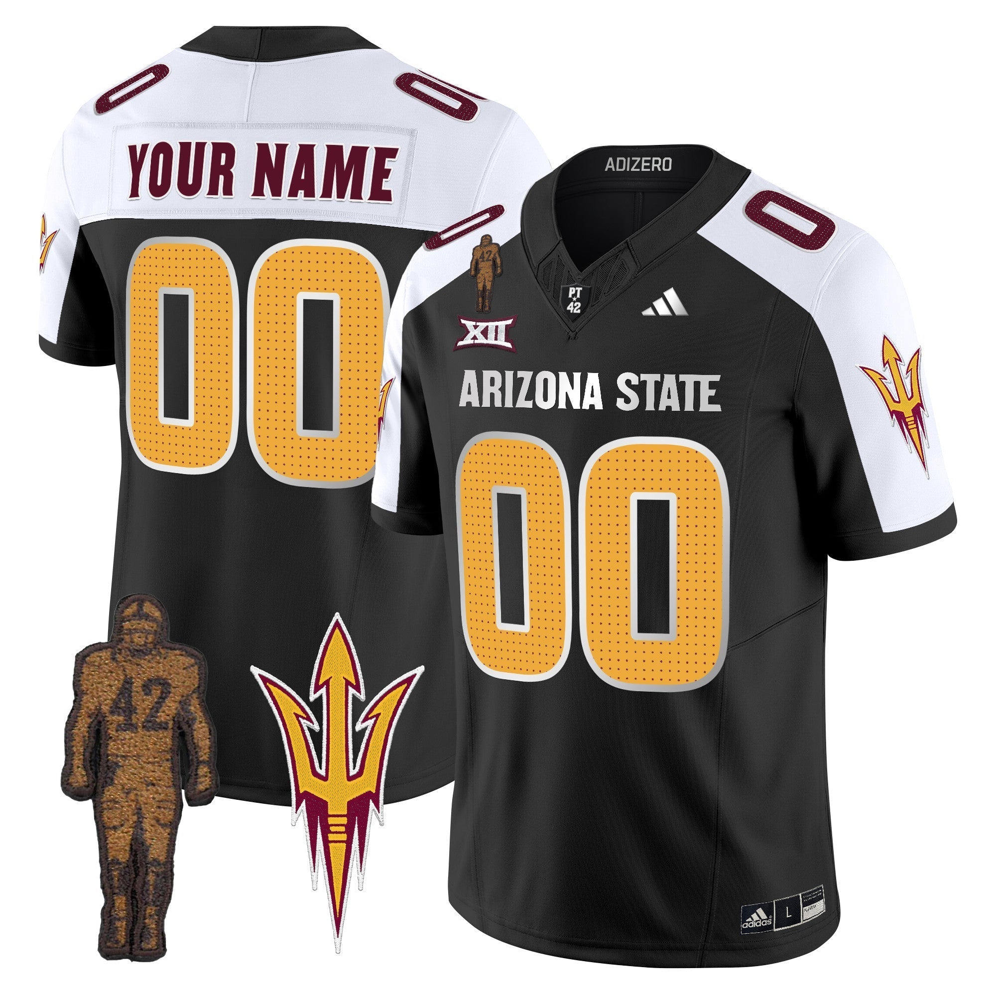Custom Arizona State Sun Devils 2024 Pat Tillman Honoring Patch Vapor Limited Jersey V2 - All Stitched