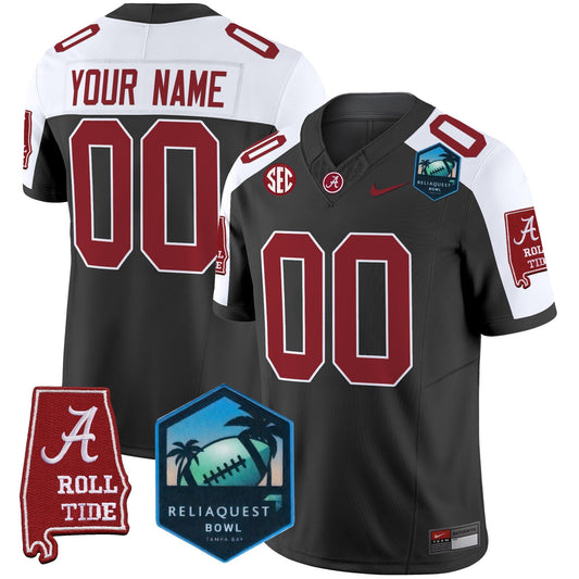 Custom Alabama Crimson Tide 2025 ReliaQuest Bowl Patch Vapor Limited Jersey - All Stitched