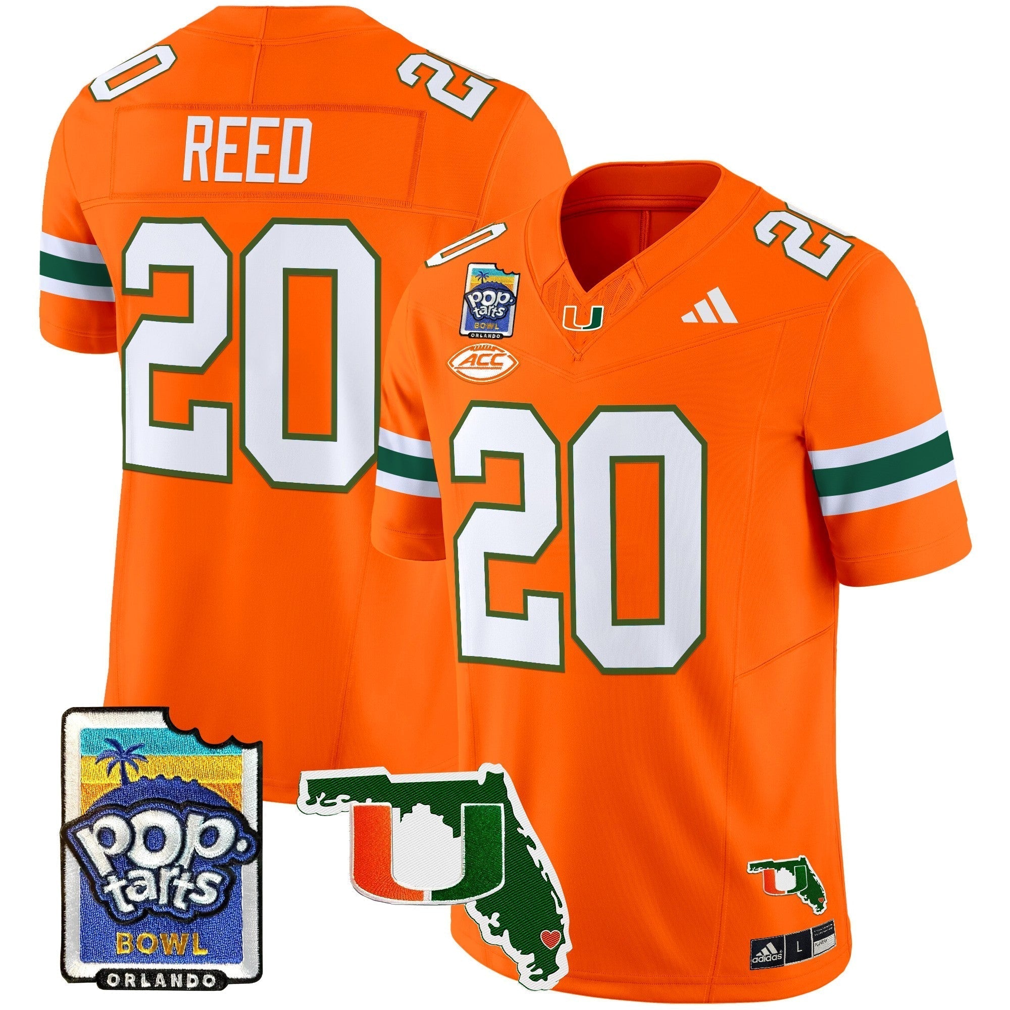 Men Miami Hurricanes 2025 PopTarts Bowl Patch Vapor Limited Jersey - All Stitched