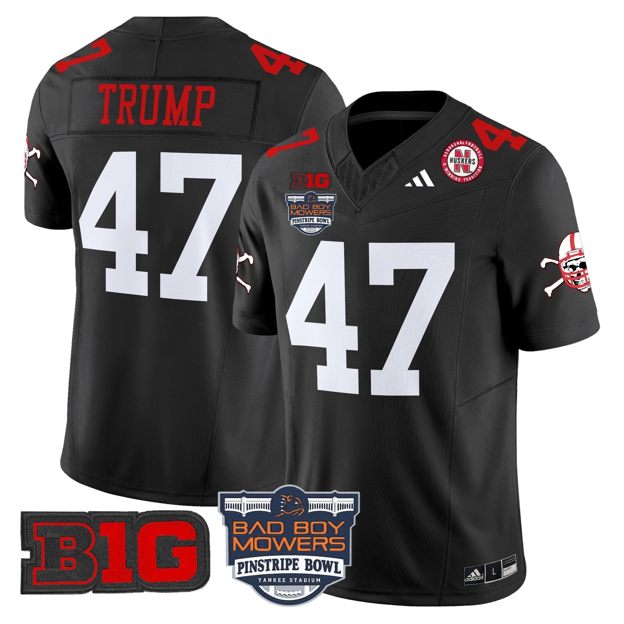 Men Nebraska Cornhuskers 2025 Pinstripe Bowl Patch Vapor Limited Jersey - All Stitched